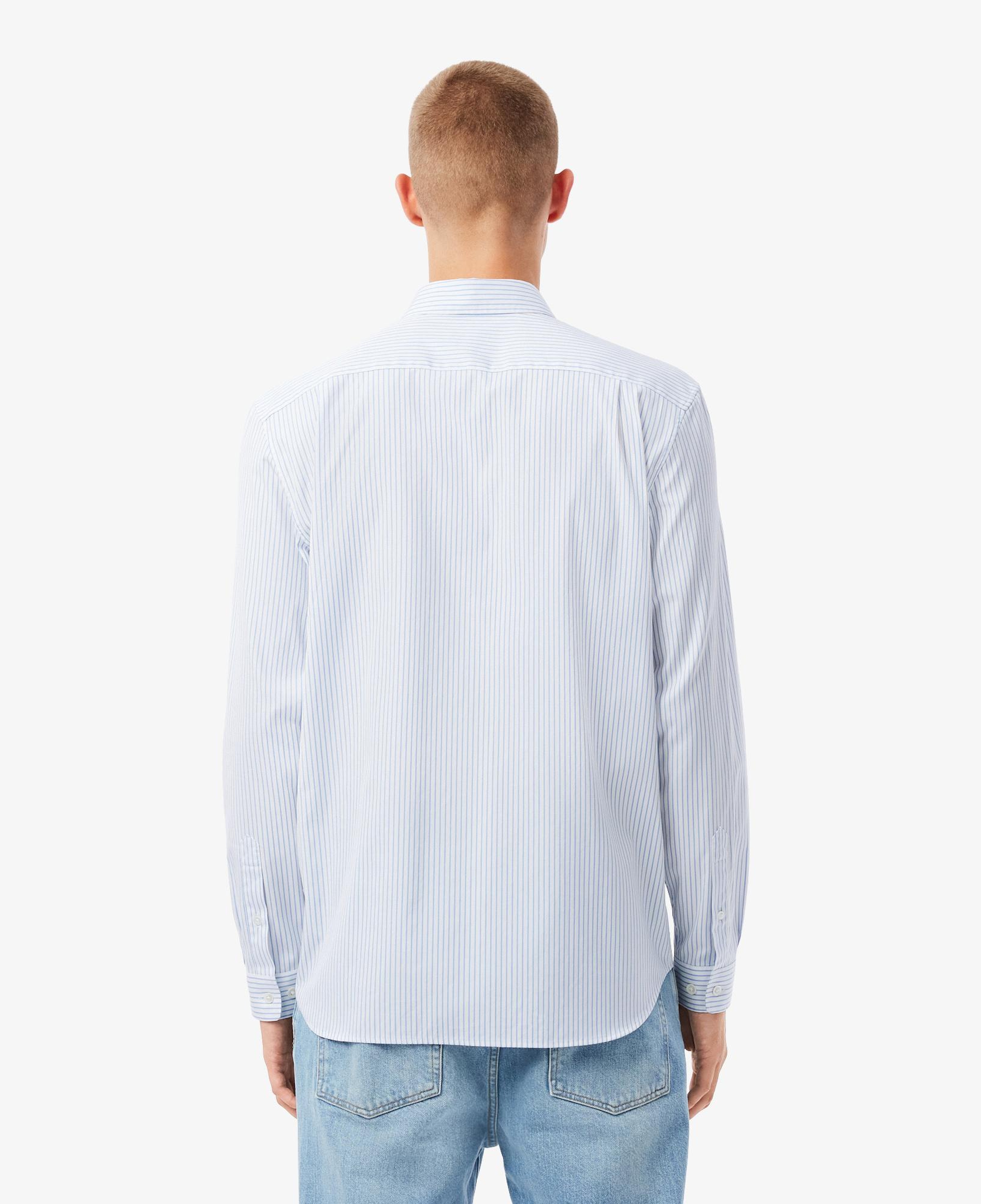 Lacoste Erkek Regular Fit Çizgili Beyaz Gömlek