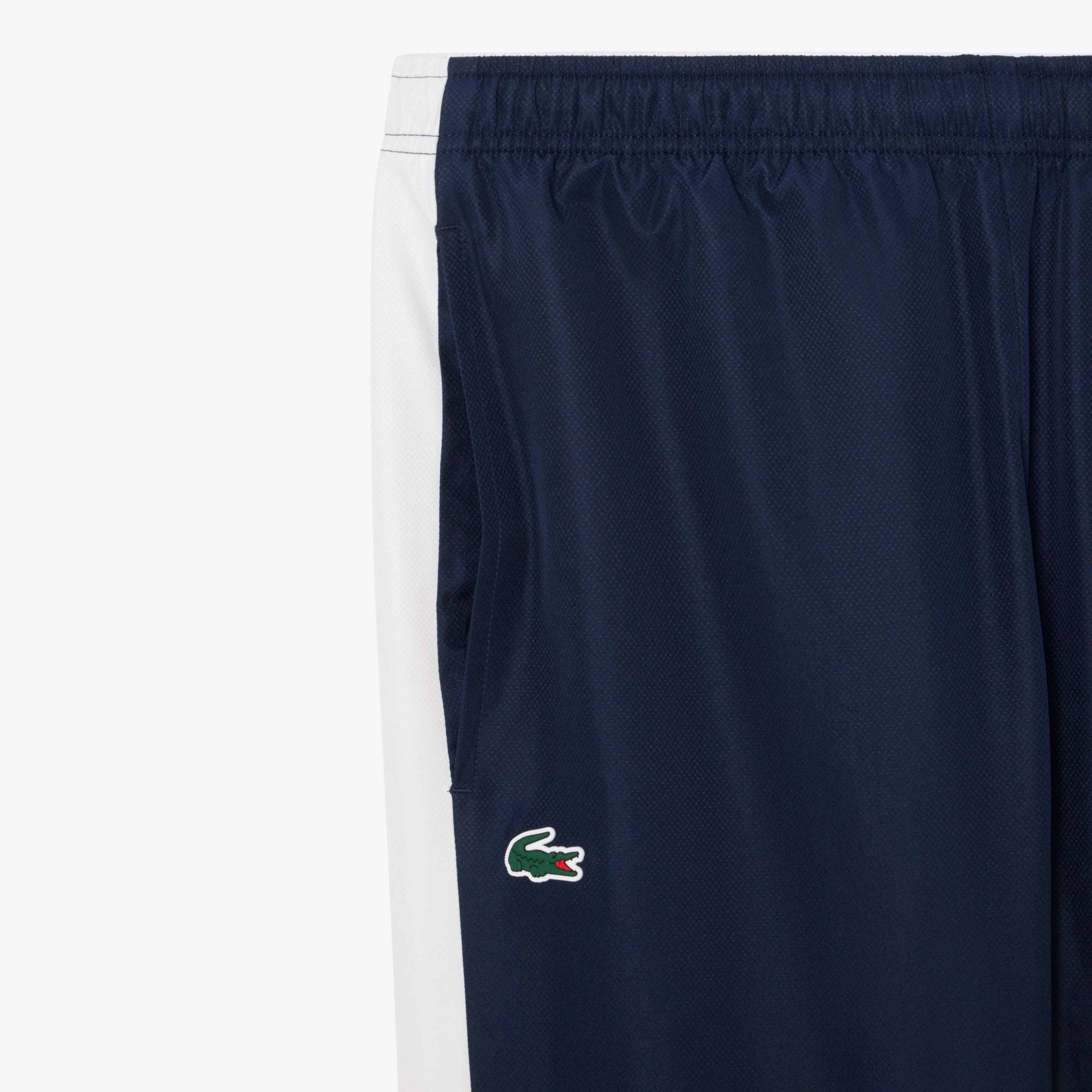 Lacoste Erkek Regular Fit Kapüşonlu Renk Bloklu Beyaz Eşofman Takımı