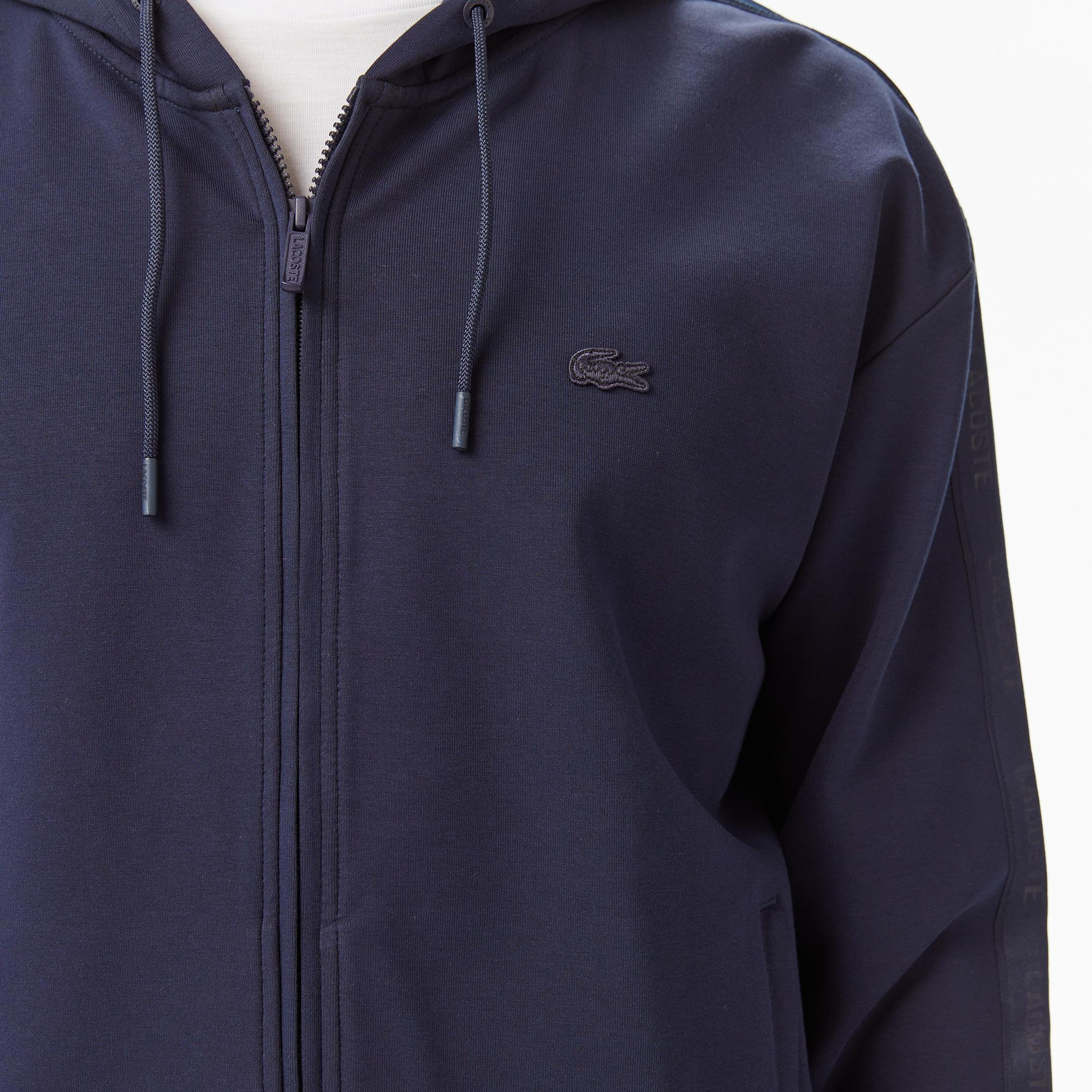 Lacoste Erkek Relaxed Fit Kapüşonlu Lacivert Sweatshirt