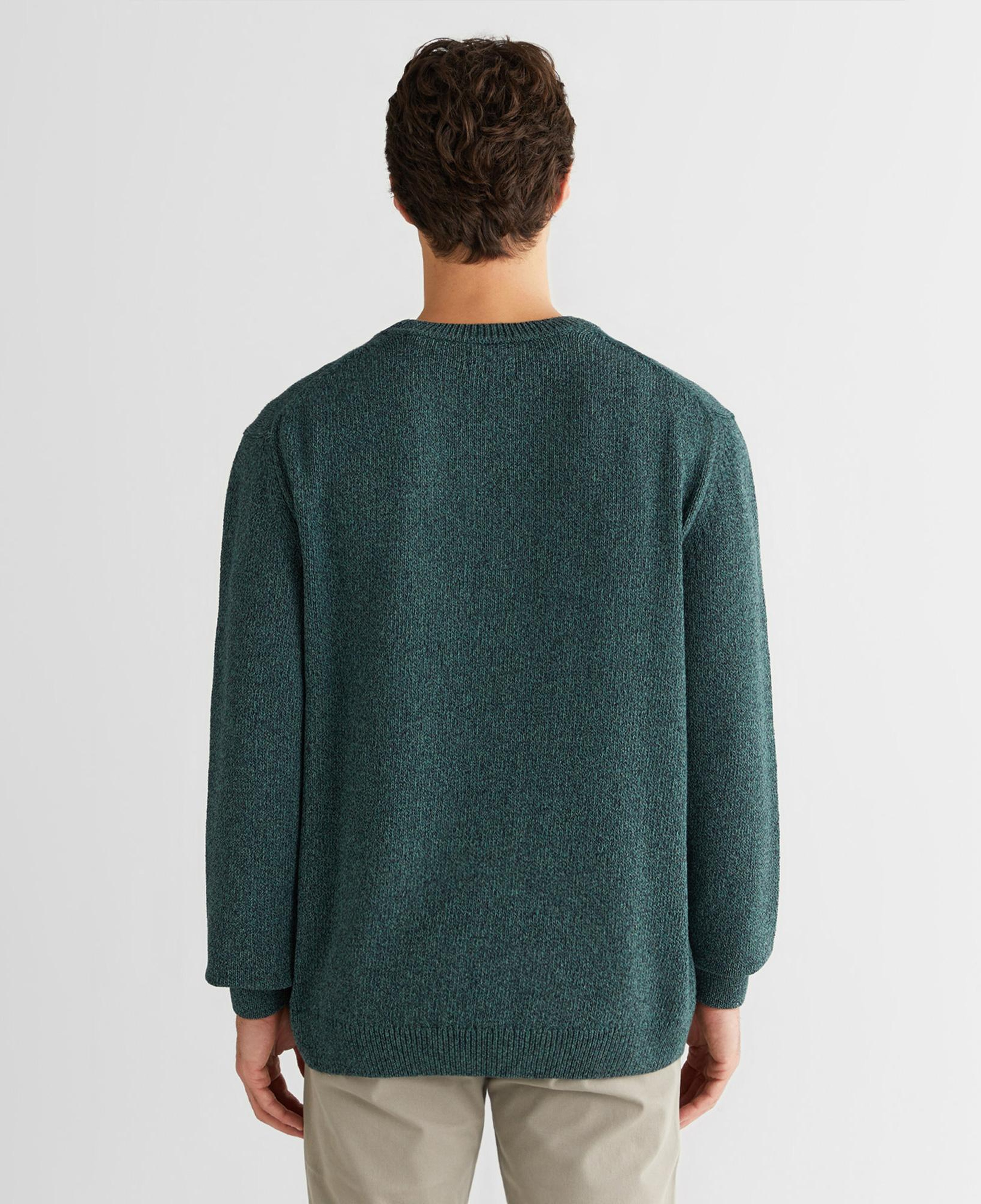 GANT Erkek Yeşil Relaxed Fit Bisiklet Yaka Triko
