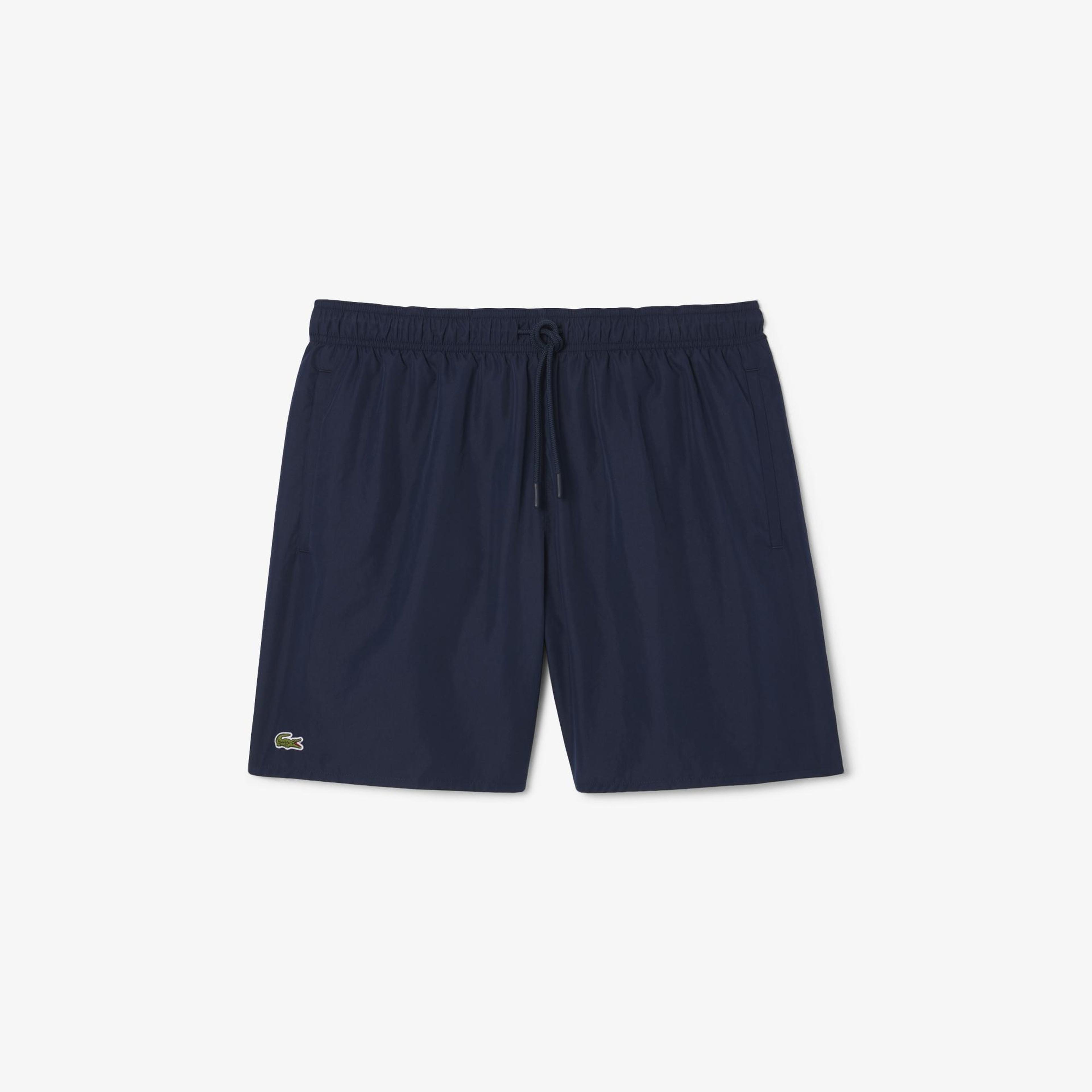 Lacoste Mid Length Monocrome Erkek Lacivert Deniz Şortu