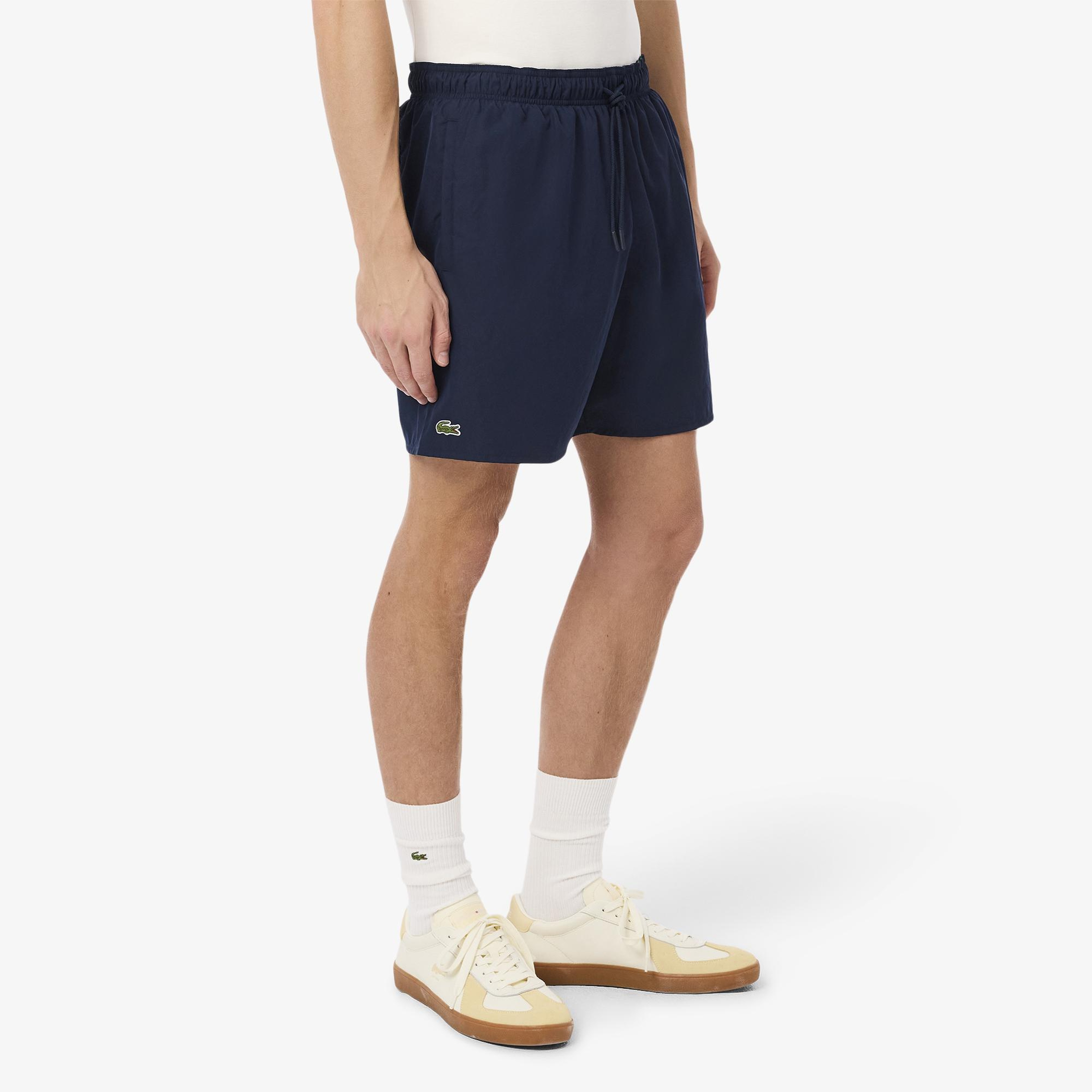 Lacoste Mid Length Monocrome Erkek Lacivert Deniz Şortu