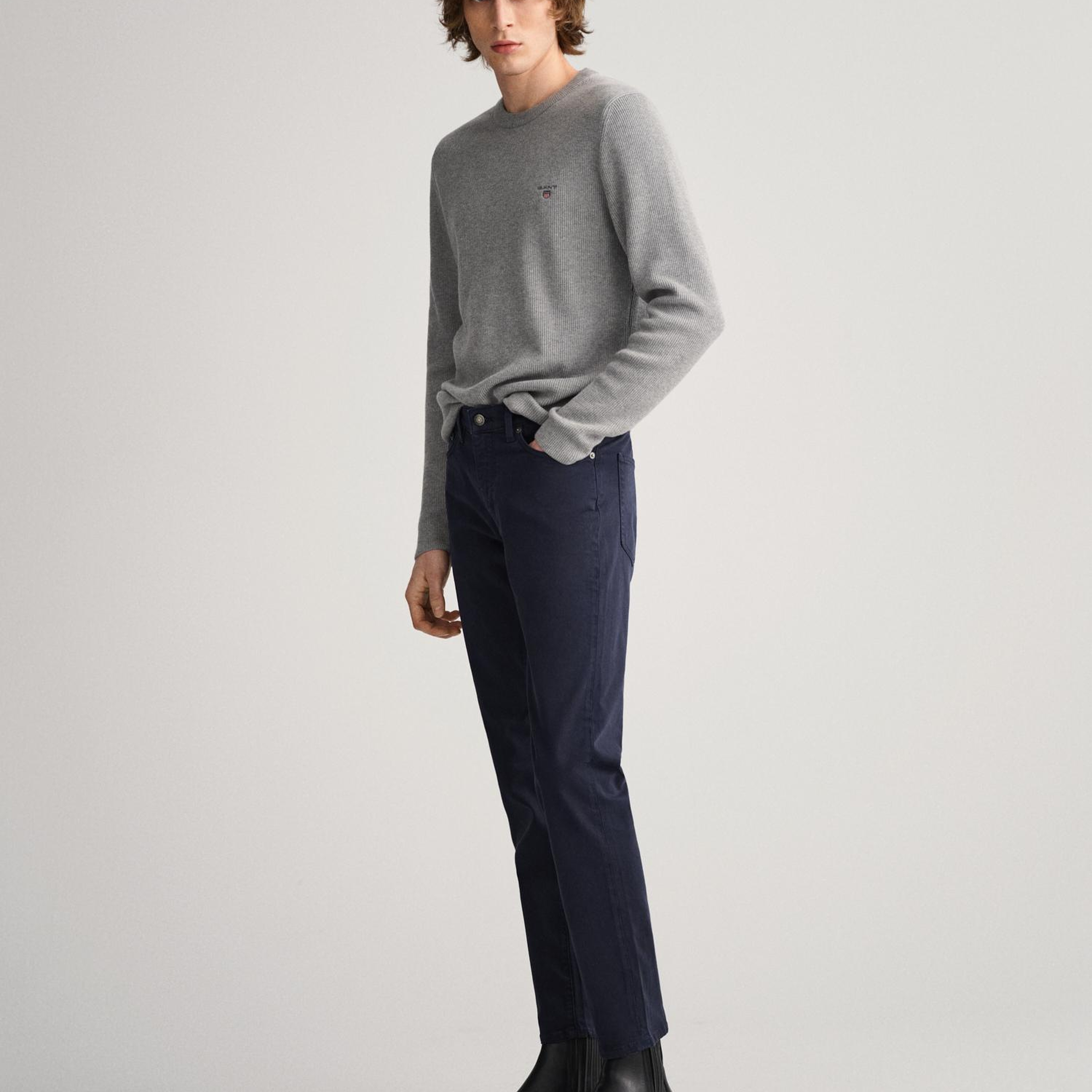 GANT Erkek Lacivert Slim Fit Hayes Pantolon