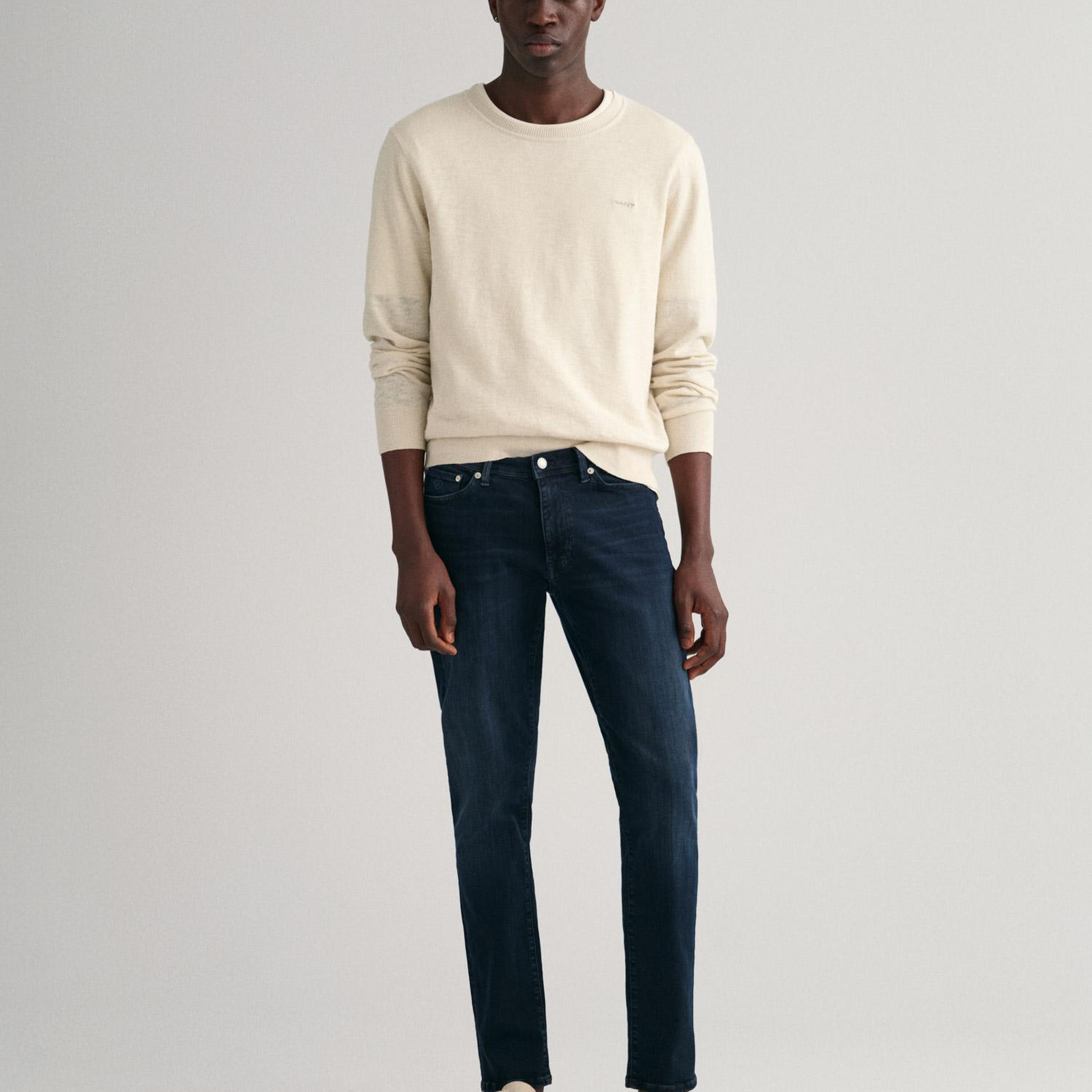 GANT Erkek Lacivert Extra Slim Fit Jean Pantolon
