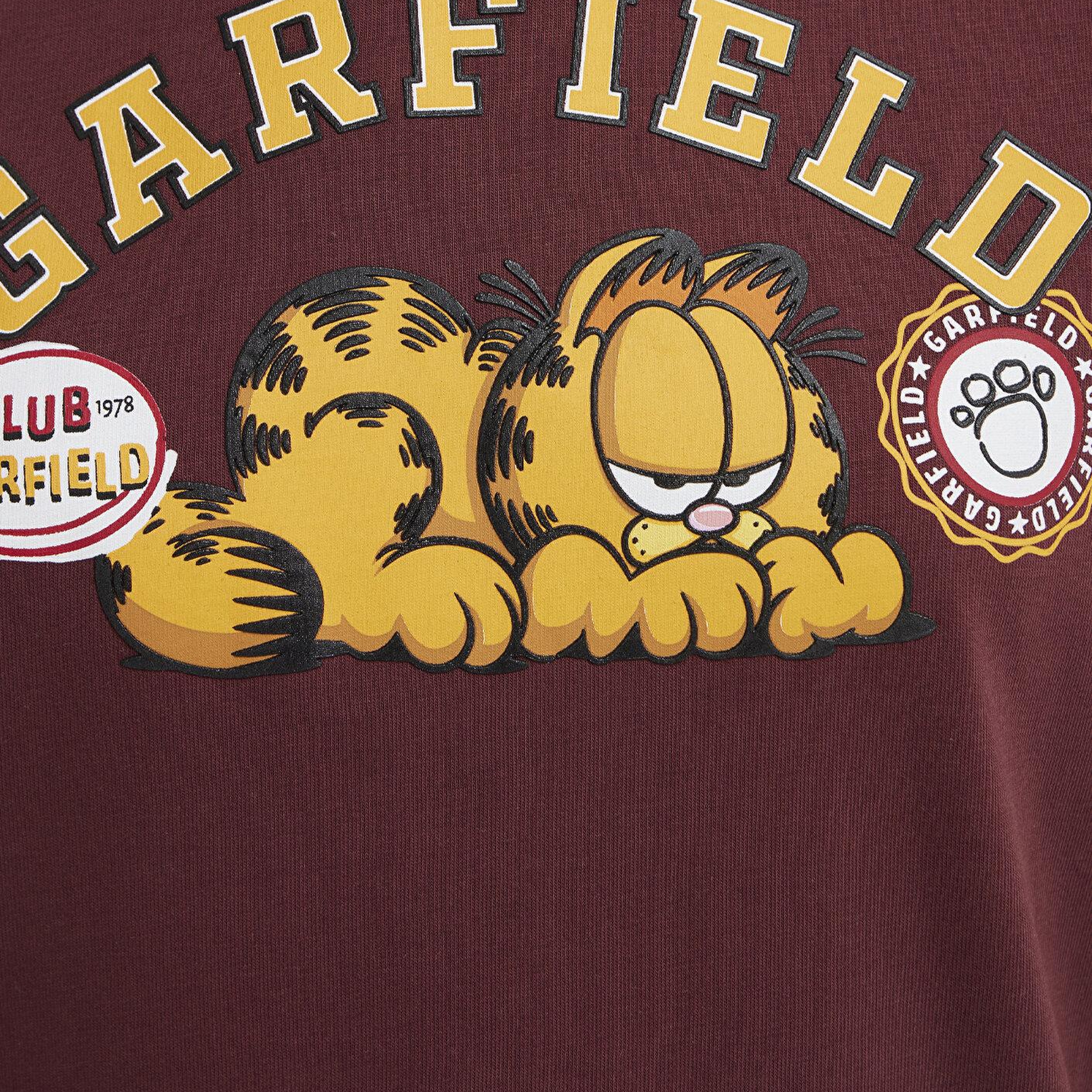 Mavi Garfield Basklı Bordo Tişört Loose Fit / Bol Rahat Kesim 1614339-70396