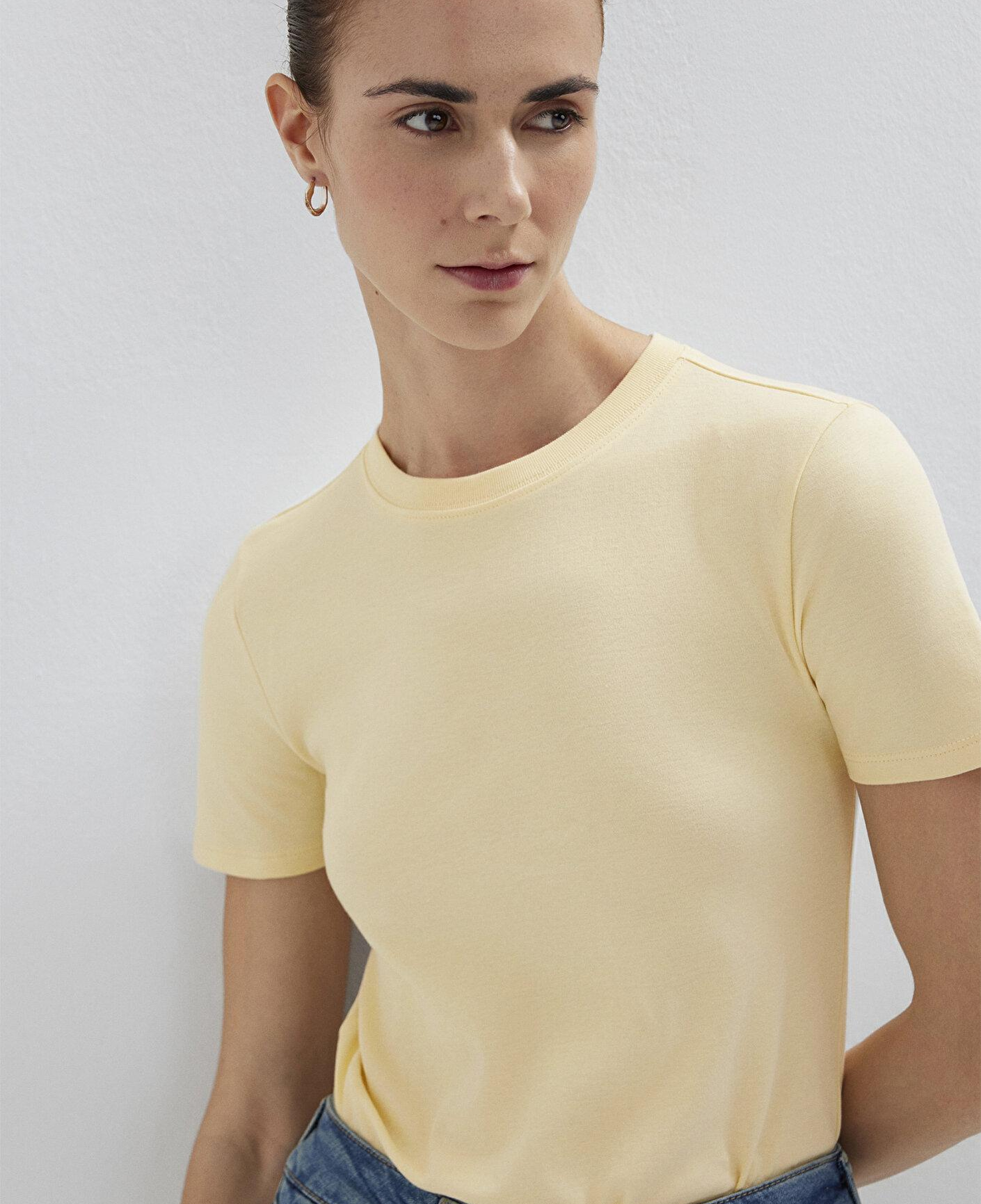 Mavi Sarı Basic Tişört Slim Fit / Dar Kesim 1614181-70014