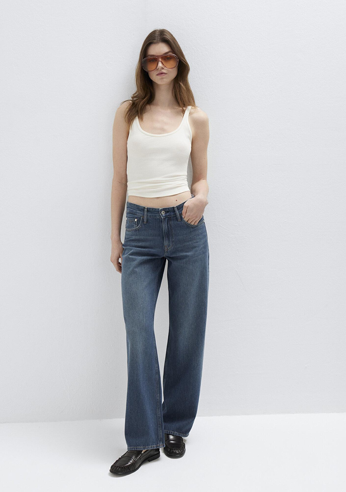Mavi Lovely Classic Denim Puslu Koyu Mavi Jean Pantolon 1012645-A3167