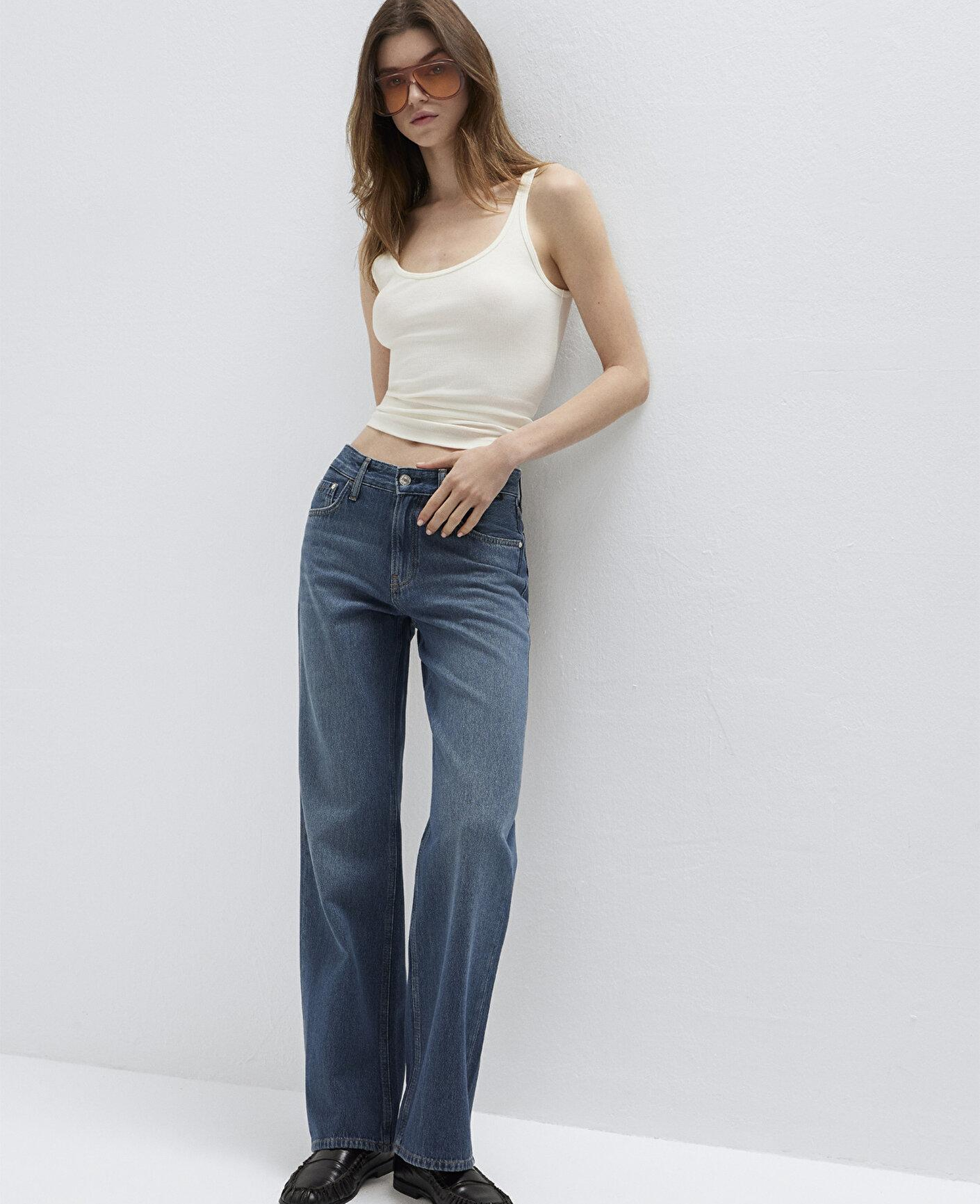 Mavi Lovely Classic Denim Puslu Koyu Mavi Jean Pantolon 1012645-A3167