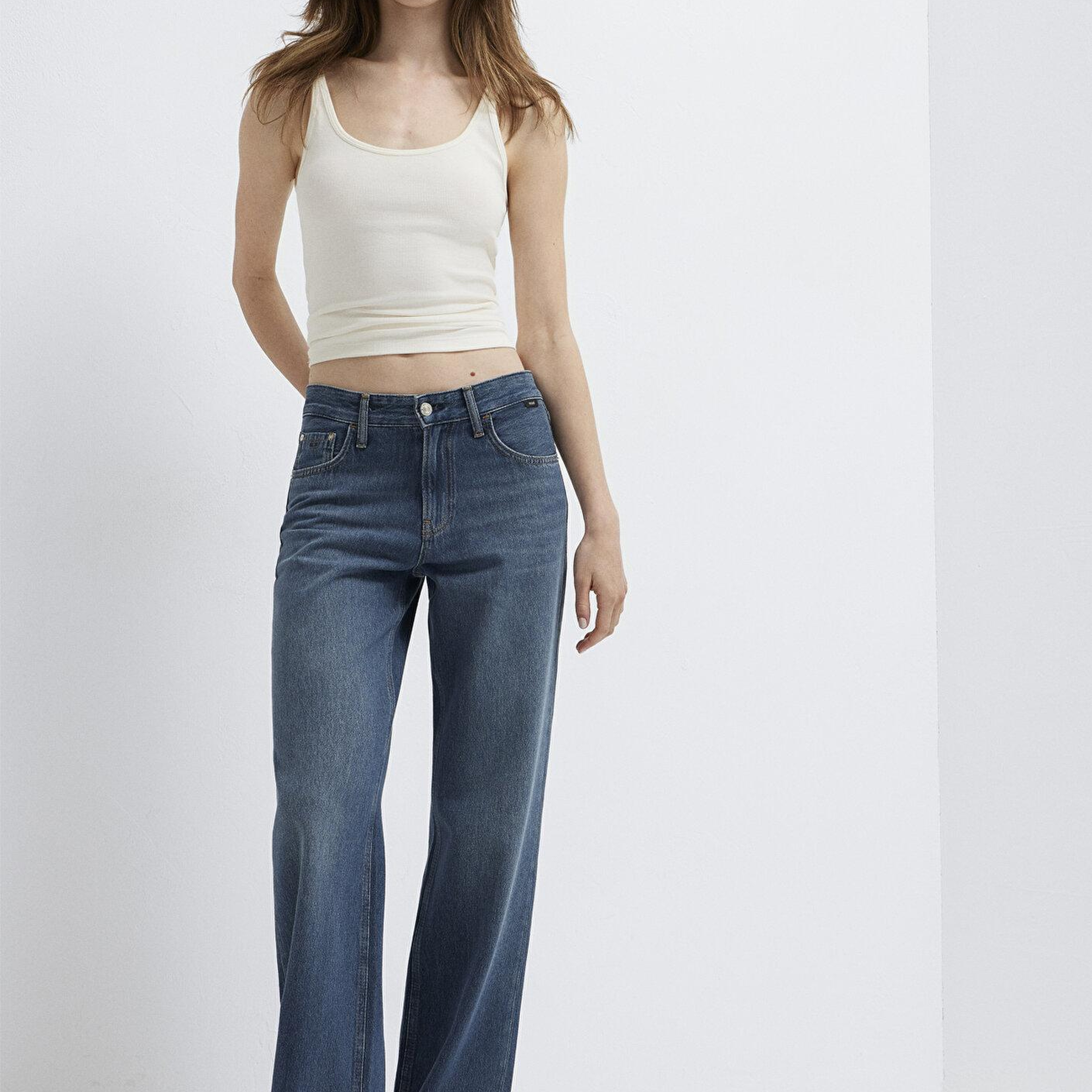 Mavi Lovely Classic Denim Puslu Koyu Mavi Jean Pantolon 1012645-A3167