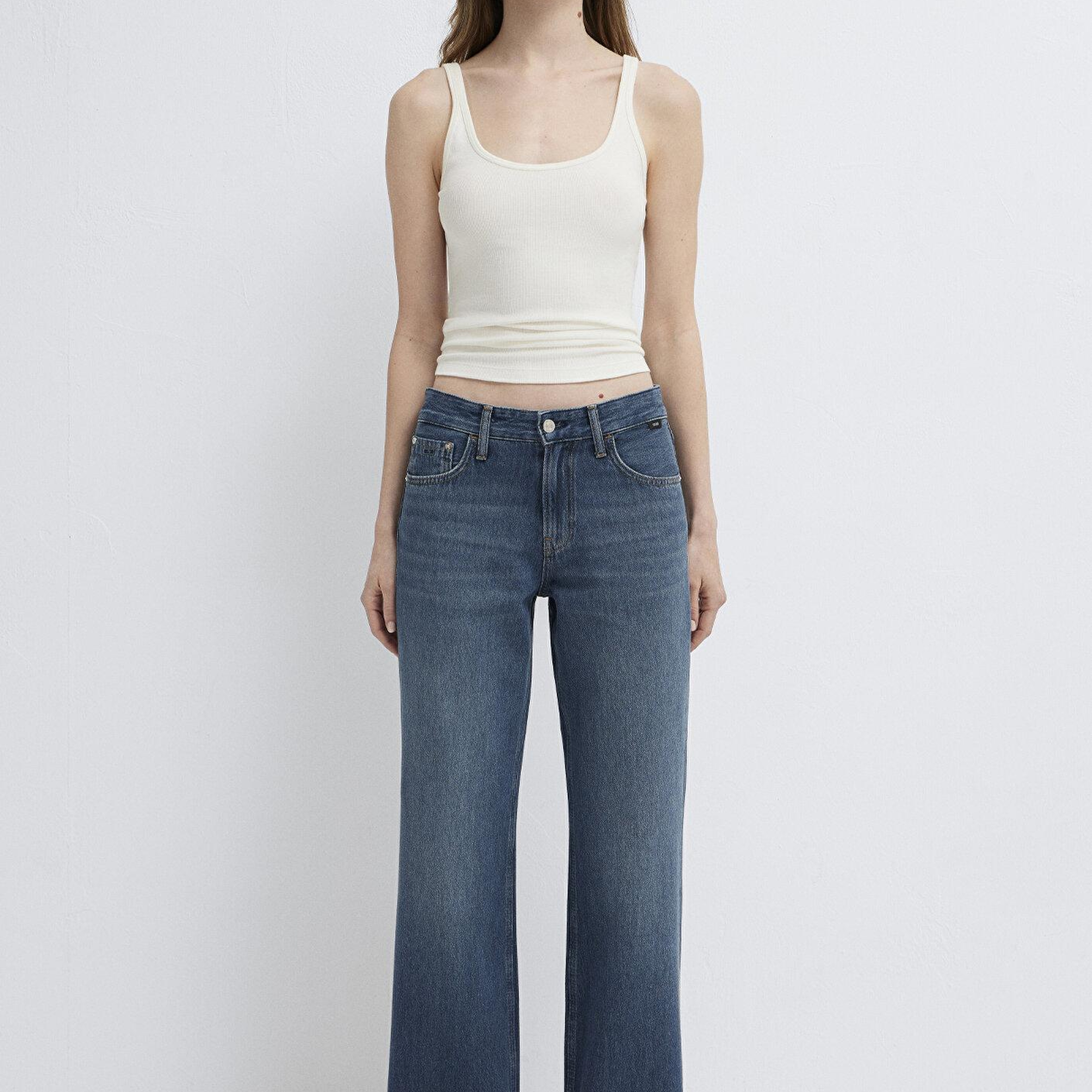 Mavi Lovely Classic Denim Puslu Koyu Mavi Jean Pantolon 1012645-A3167