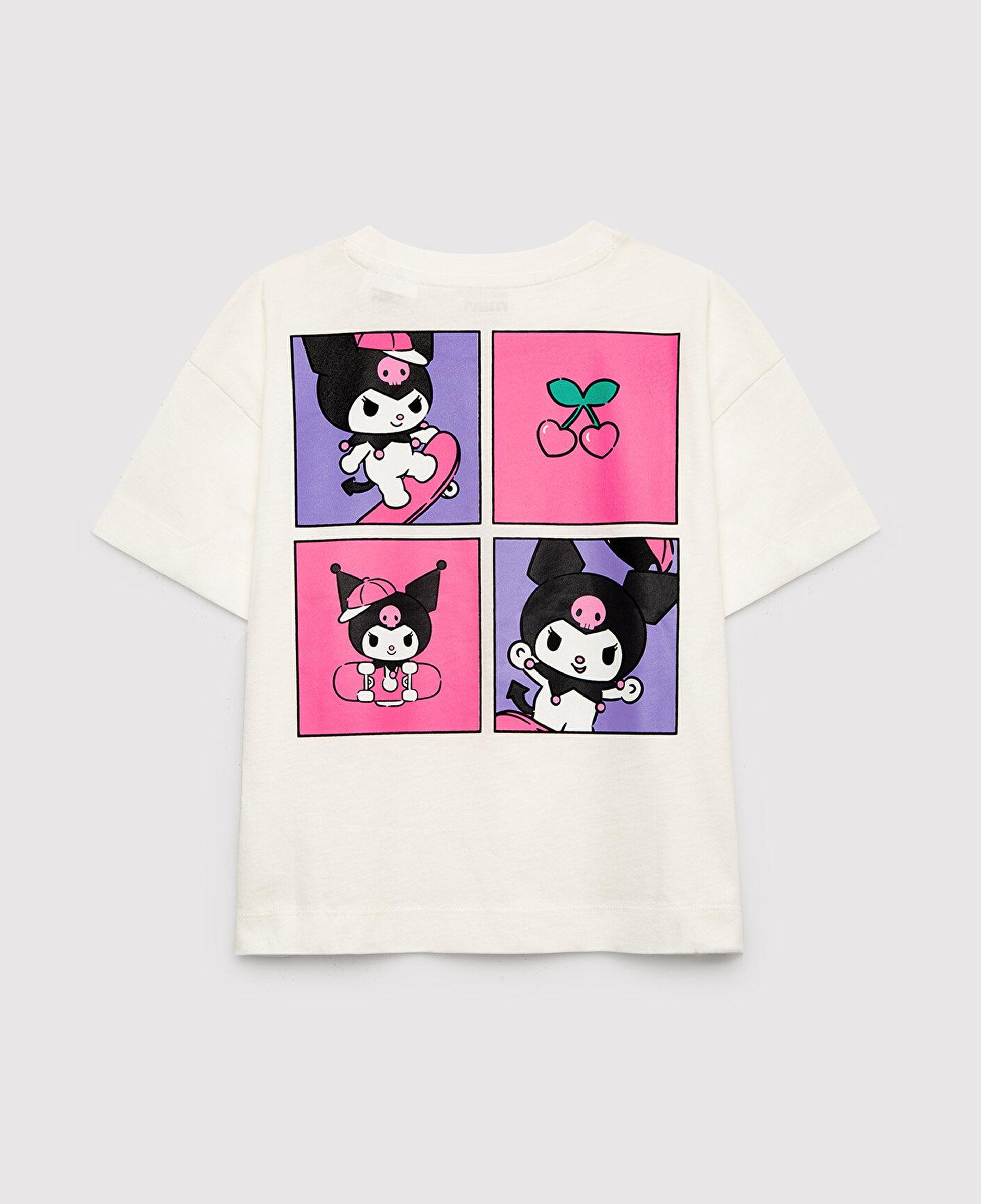 Mavi Kuromi Baskılı Ekru Tişört Loose Fit / Bol Rahat Kesim 7610456-70057