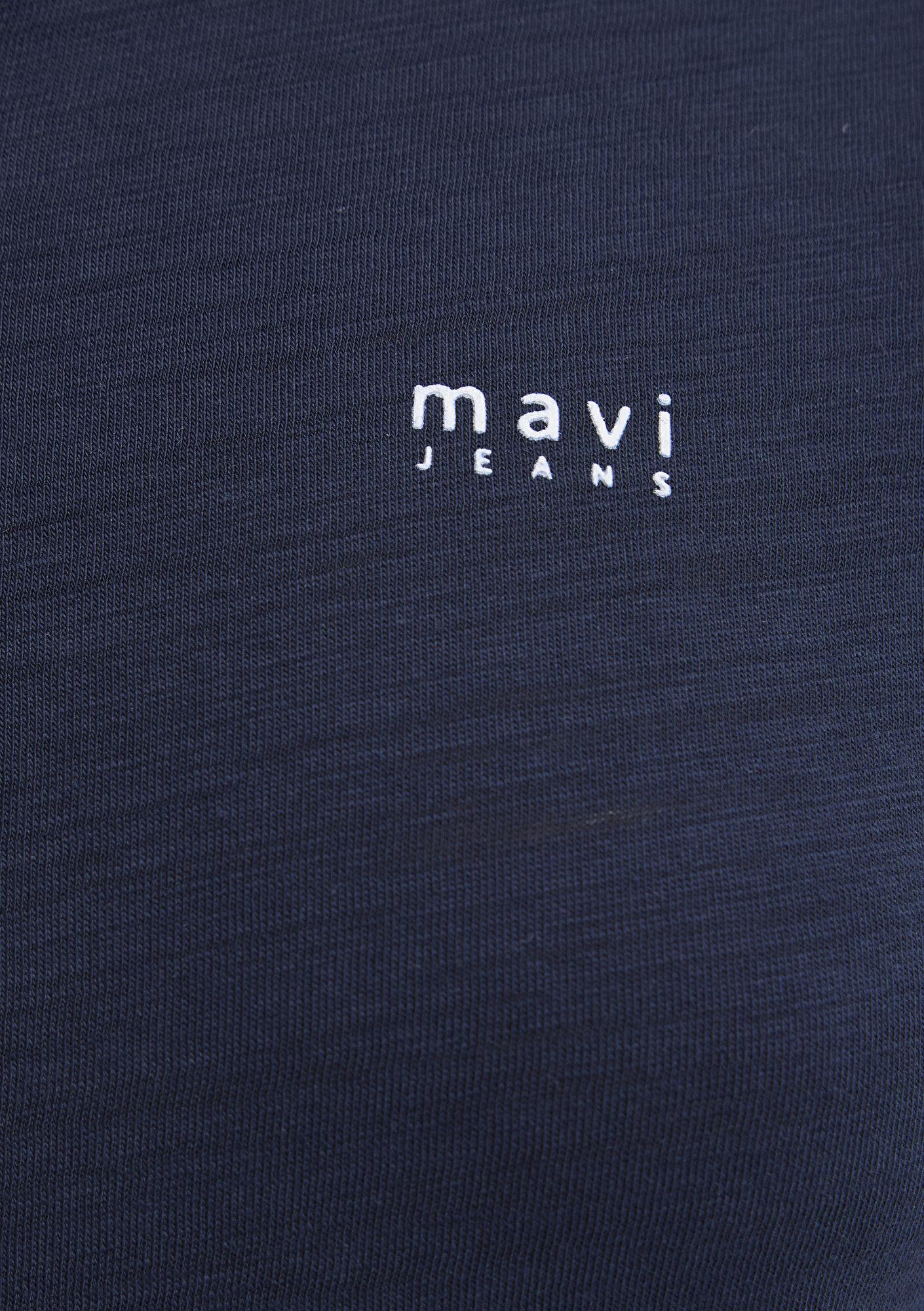 Mavi Mavi Logo Baskılı Lacivert Tişört Slim Fit / Dar Kesim 1613981-70490