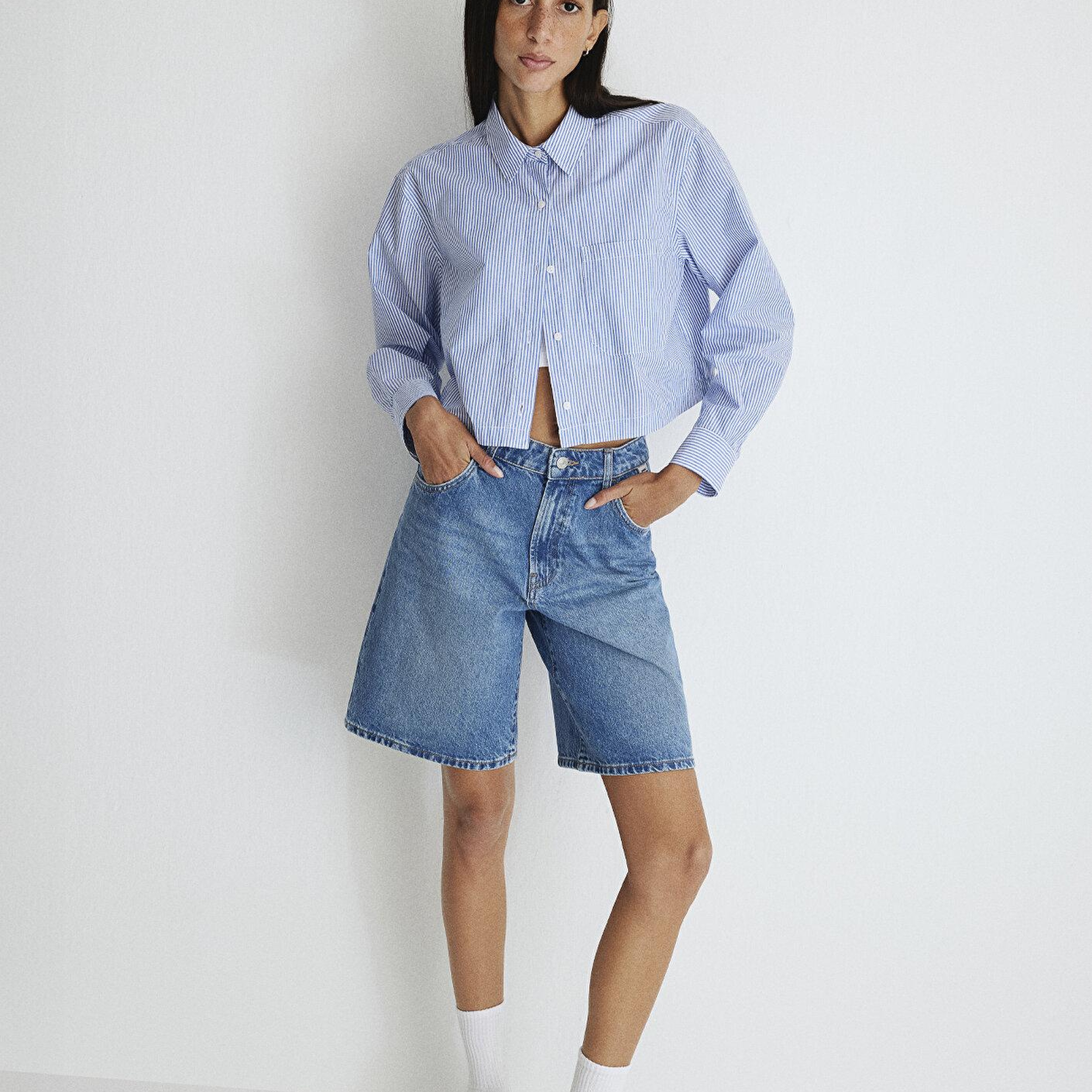 Mavi Melinda Real Blue Indigo Mavisi Jean Şort 1410144-87086