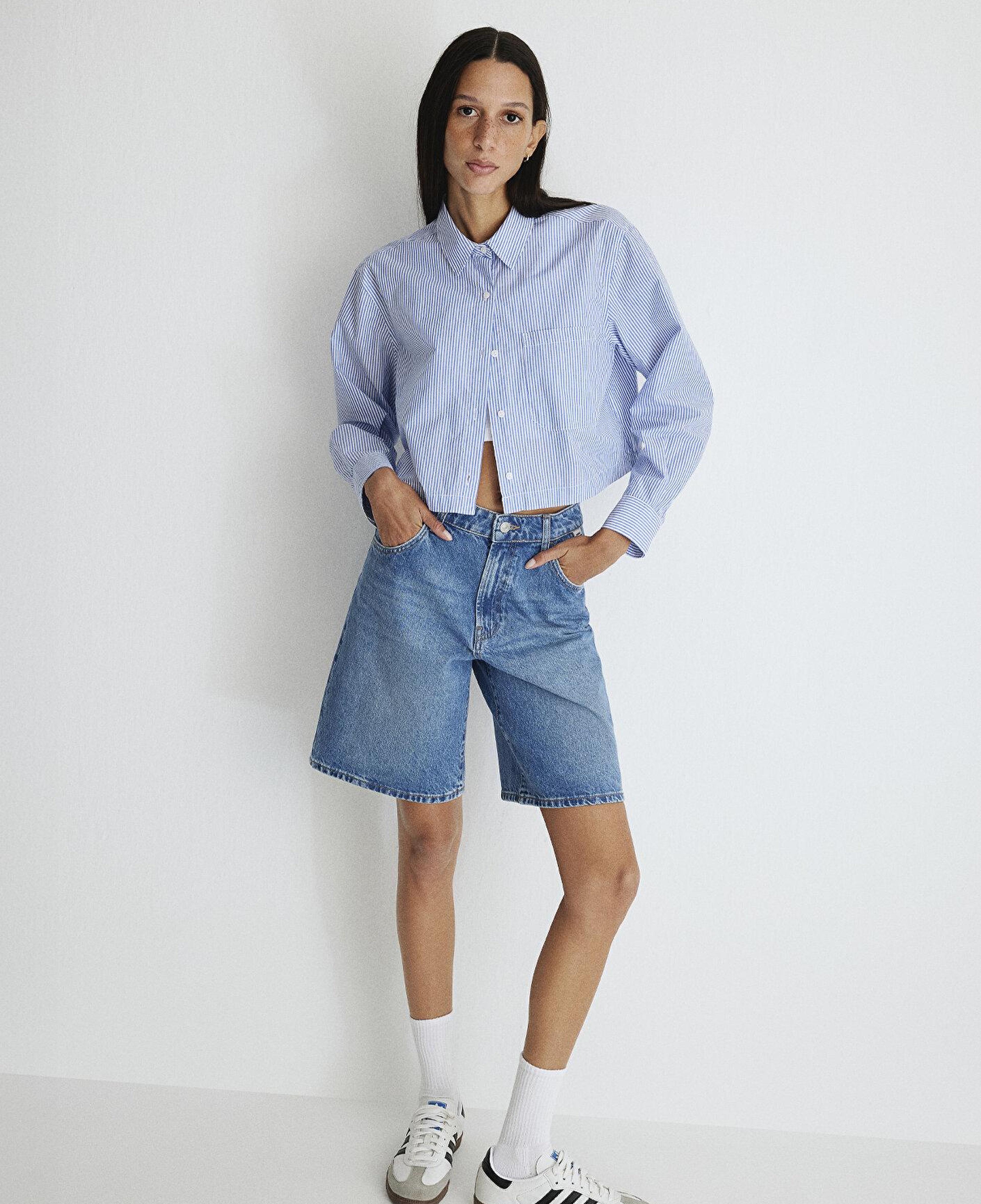 Mavi Melinda Real Blue Indigo Mavisi Jean Şort 1410144-87086
