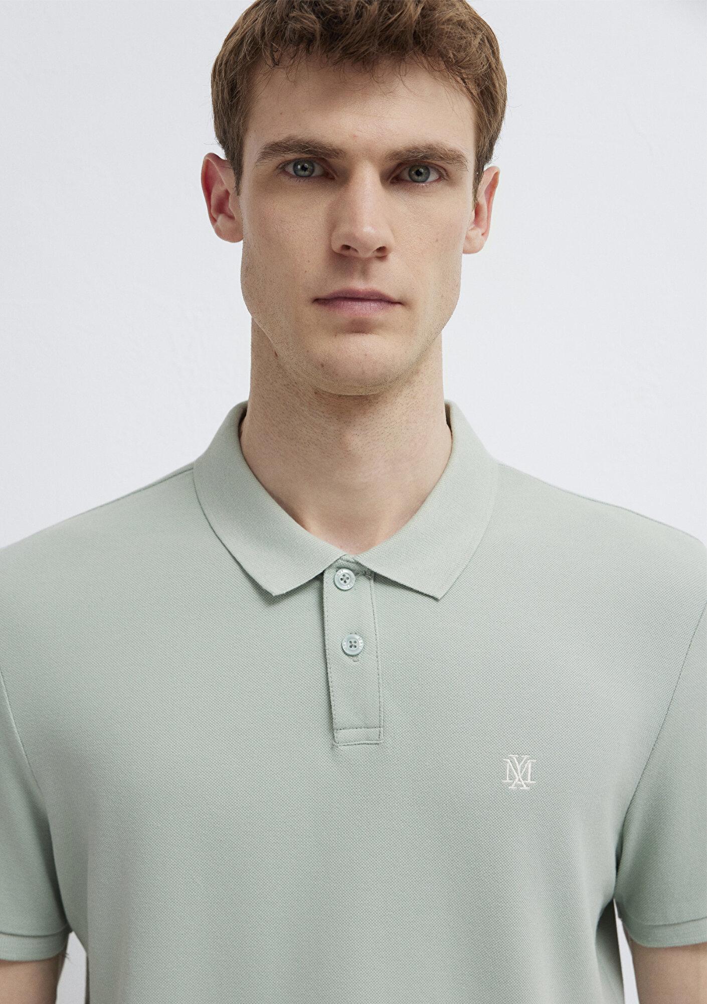 Mavi Yeşil Polo Tişört Regular Fit / Normal Kesim 0613287-71464