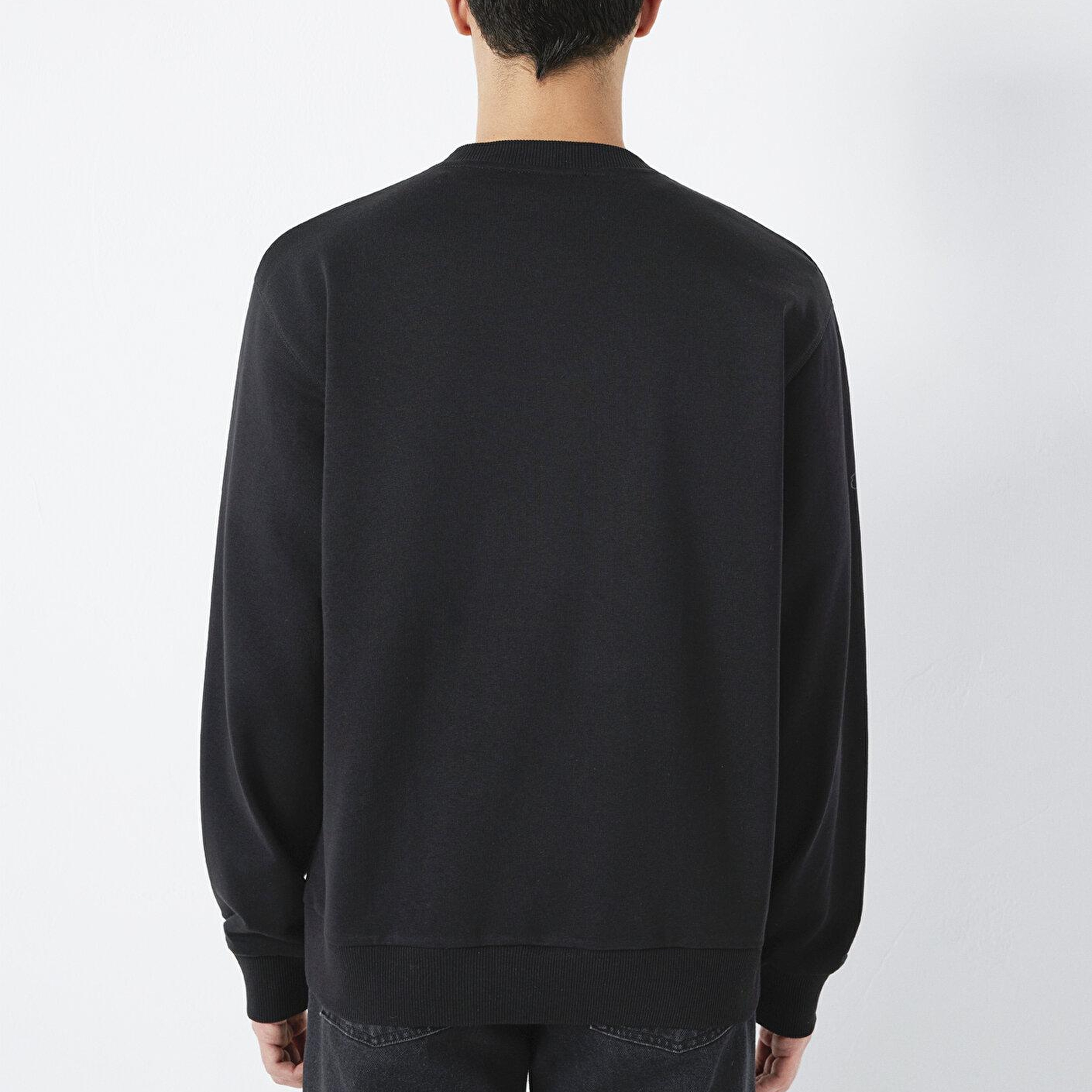 Mavi Mavi Logo Baskılı Bisiklet Yaka Siyah Sweatshirt 0S10551-900
