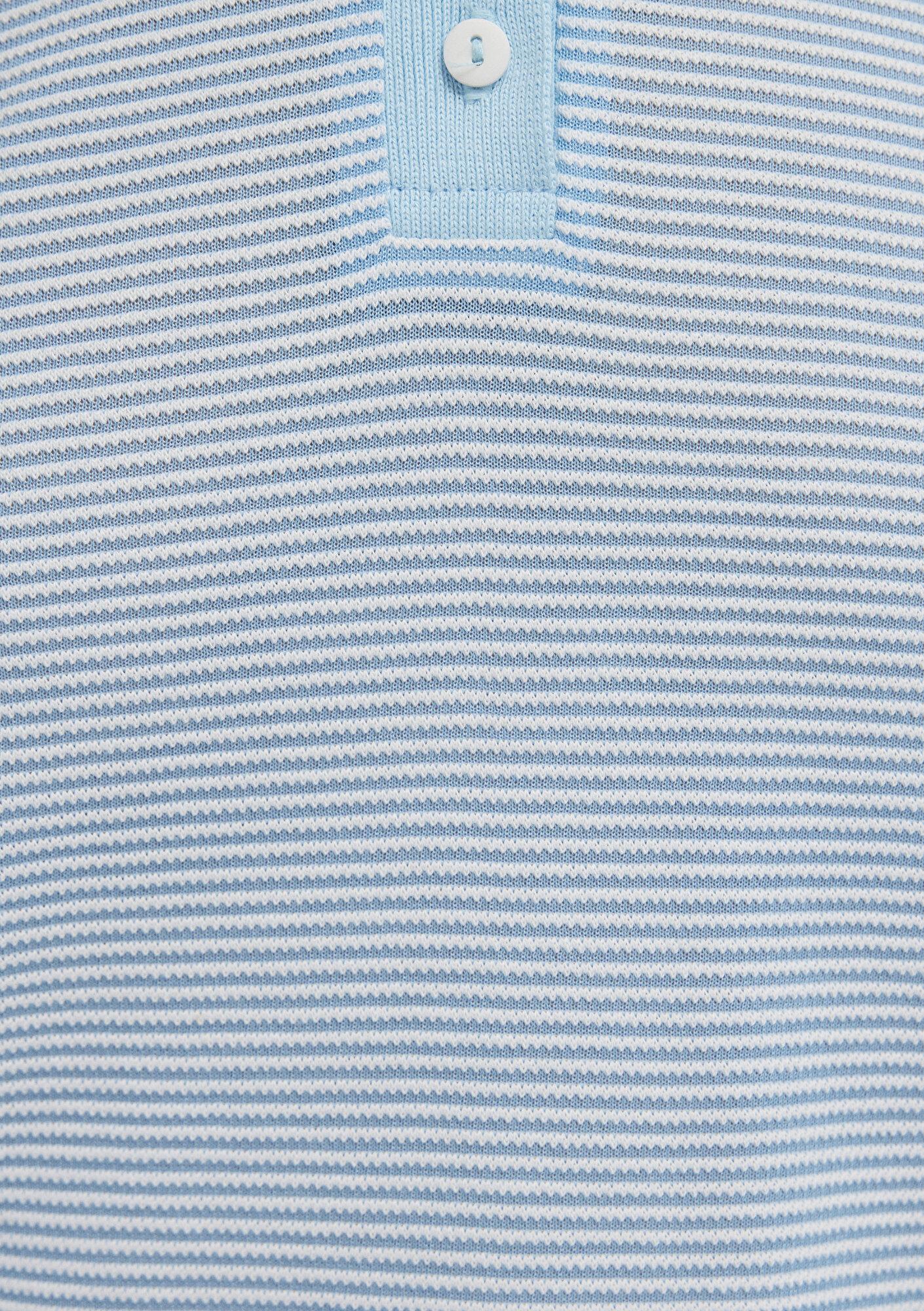 Mavi Çizgili Mavi Polo Tişört Slim Fit / Dar Kesim 1614310-91728