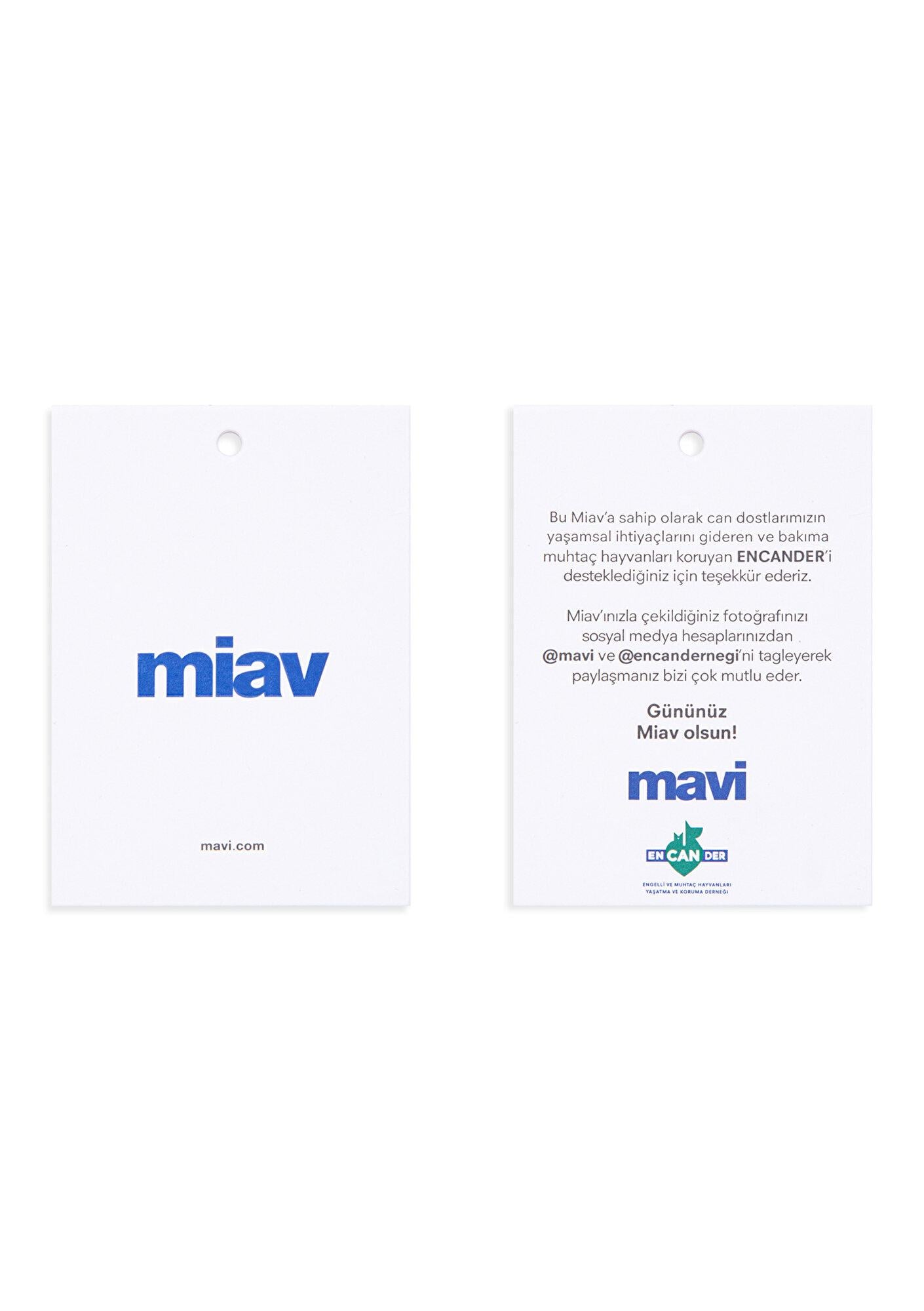 Mavi Miav Baskılı Lacivert Tişört Loose Fit / Bol Rahat Kesim 0613568-70722