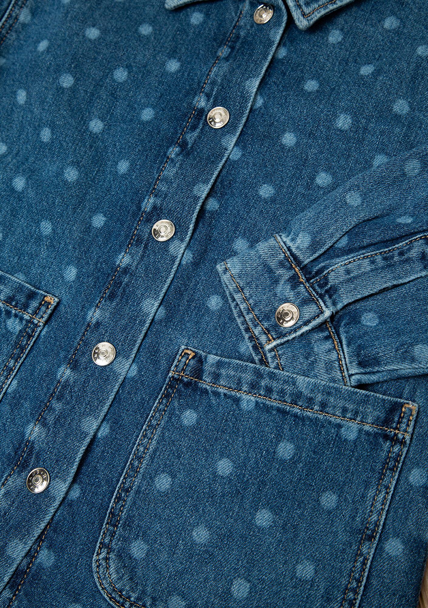 Mavi Lullu Açık Maci Jean Gömlek Regular Fit / Normal Kesim 7210002-A3339