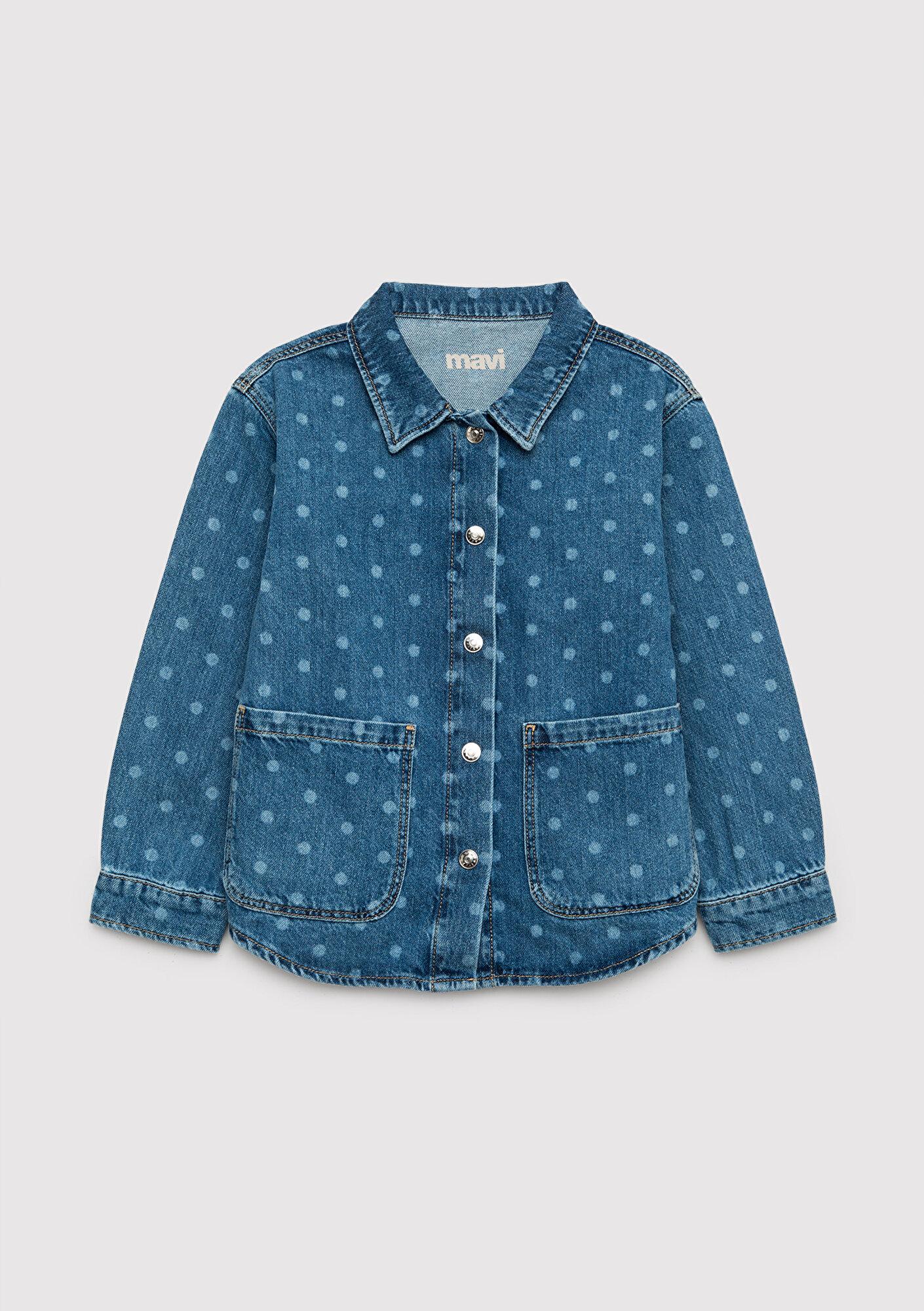 Mavi Lullu Açık Maci Jean Gömlek Regular Fit / Normal Kesim 7210002-A3339