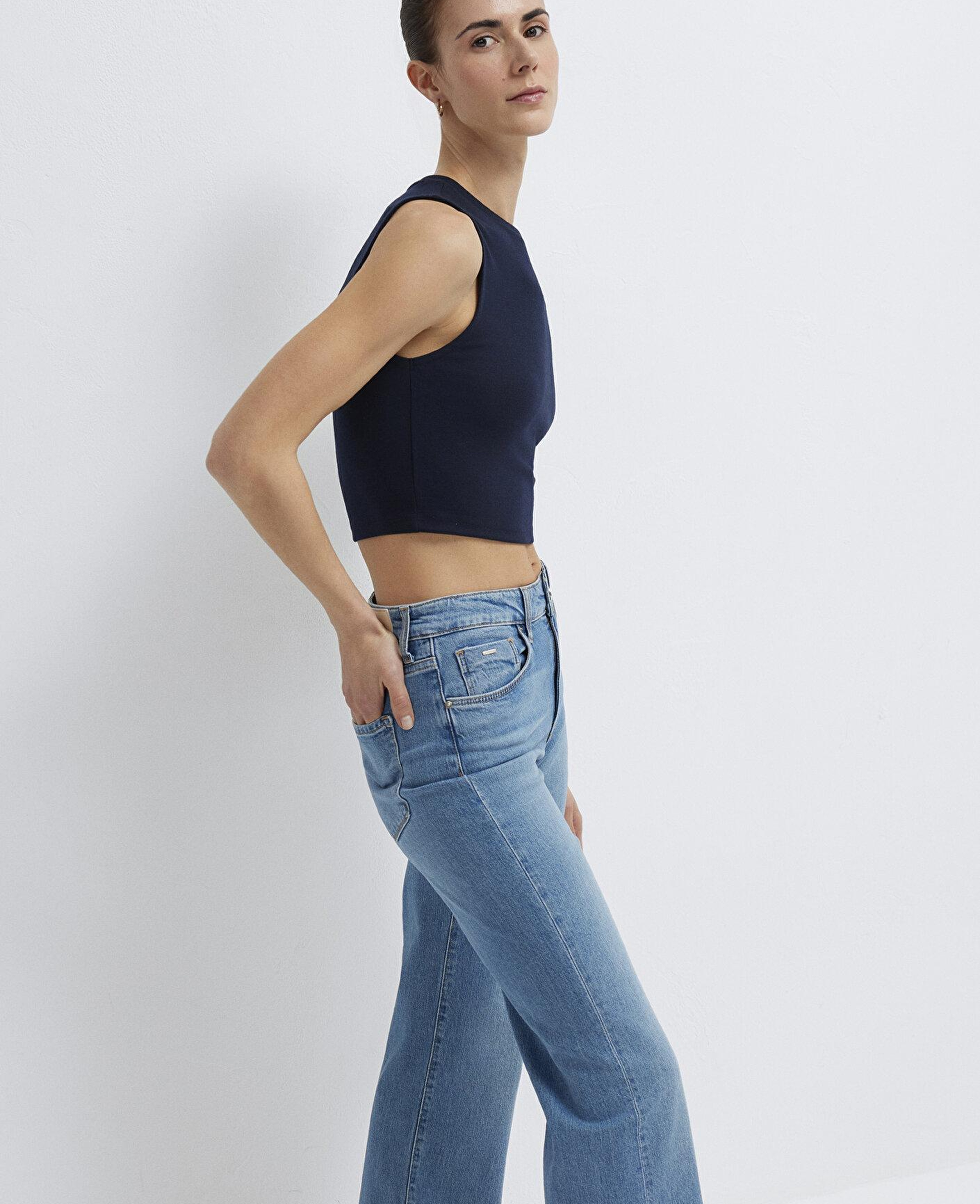 Mavi Lacivert Crop Atlet Crop / Kısa Kesim 1613982-70497