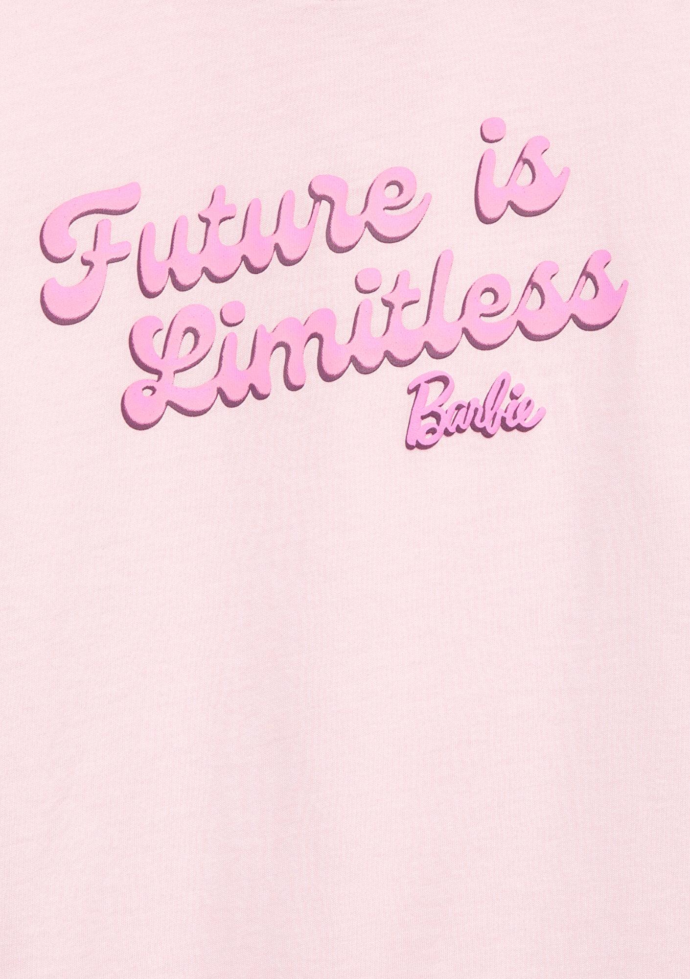 Mavi Barbie Baskılı Pembe Tişört Loose Fit / Bol Rahat Kesim 7610455-90773