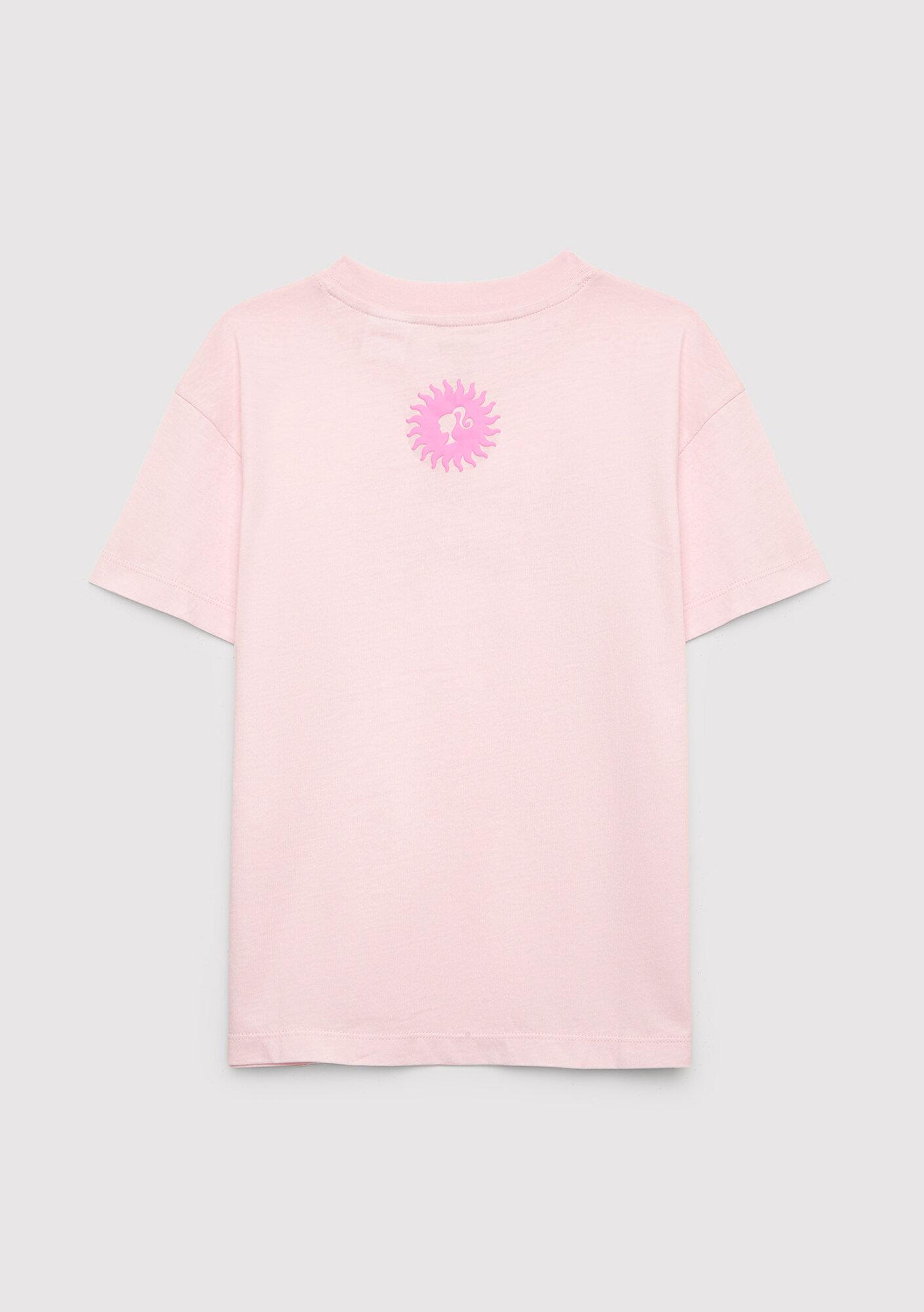 Mavi Barbie Baskılı Pembe Tişört Loose Fit / Bol Rahat Kesim 7610455-90773