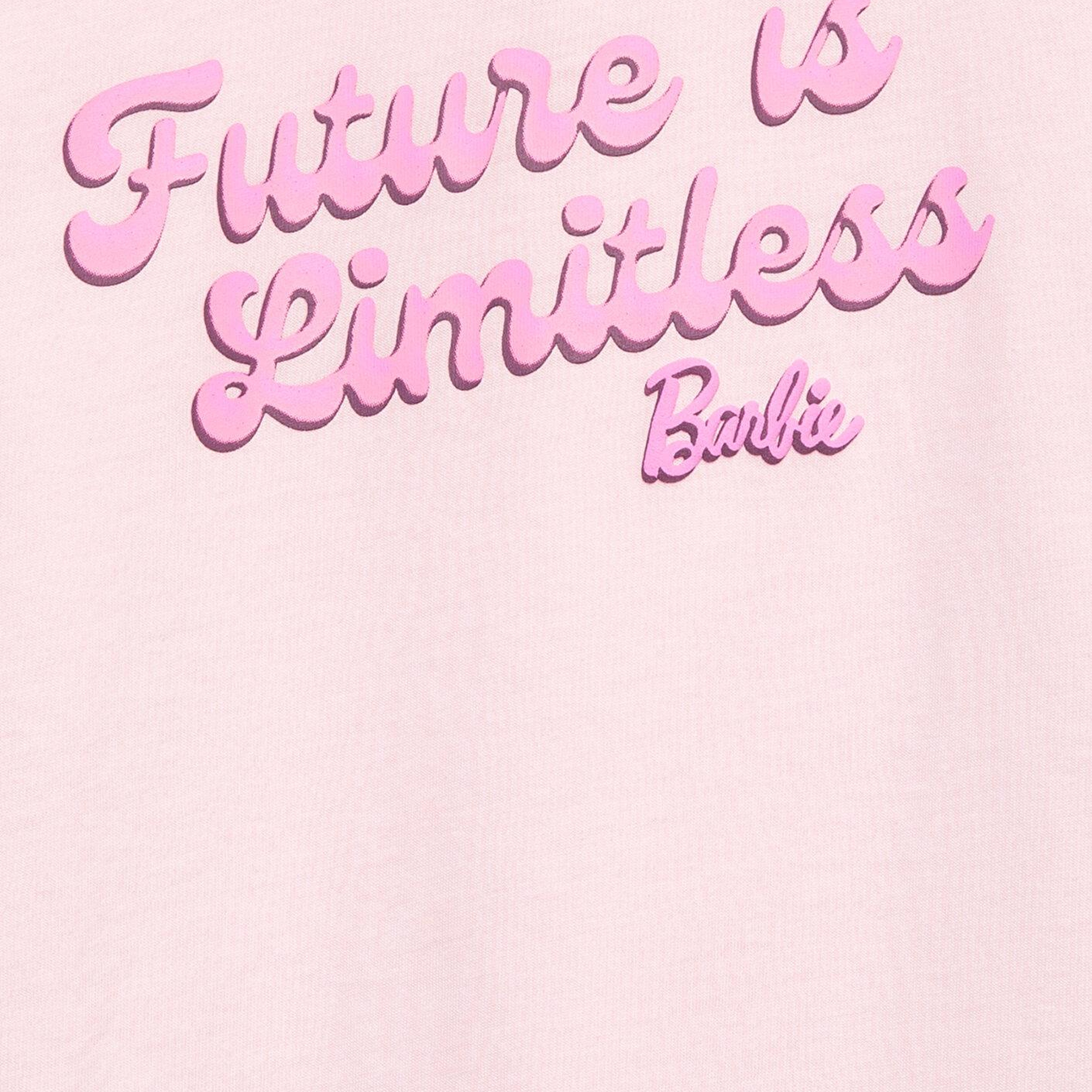 Mavi Barbie Baskılı Pembe Tişört Loose Fit / Bol Rahat Kesim 7610455-90773