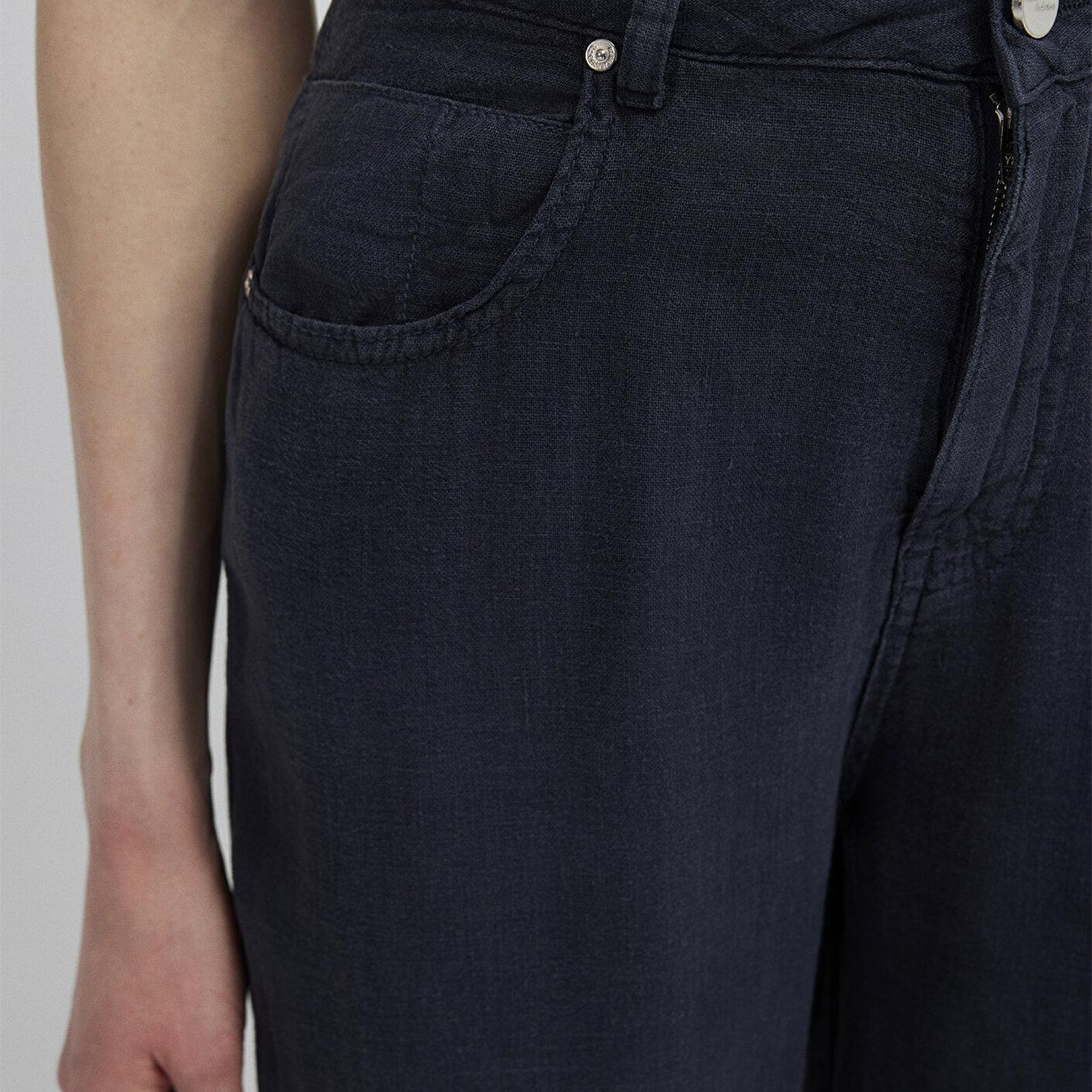 Mavi Lacivert Keten Pantolon 1011267-86952