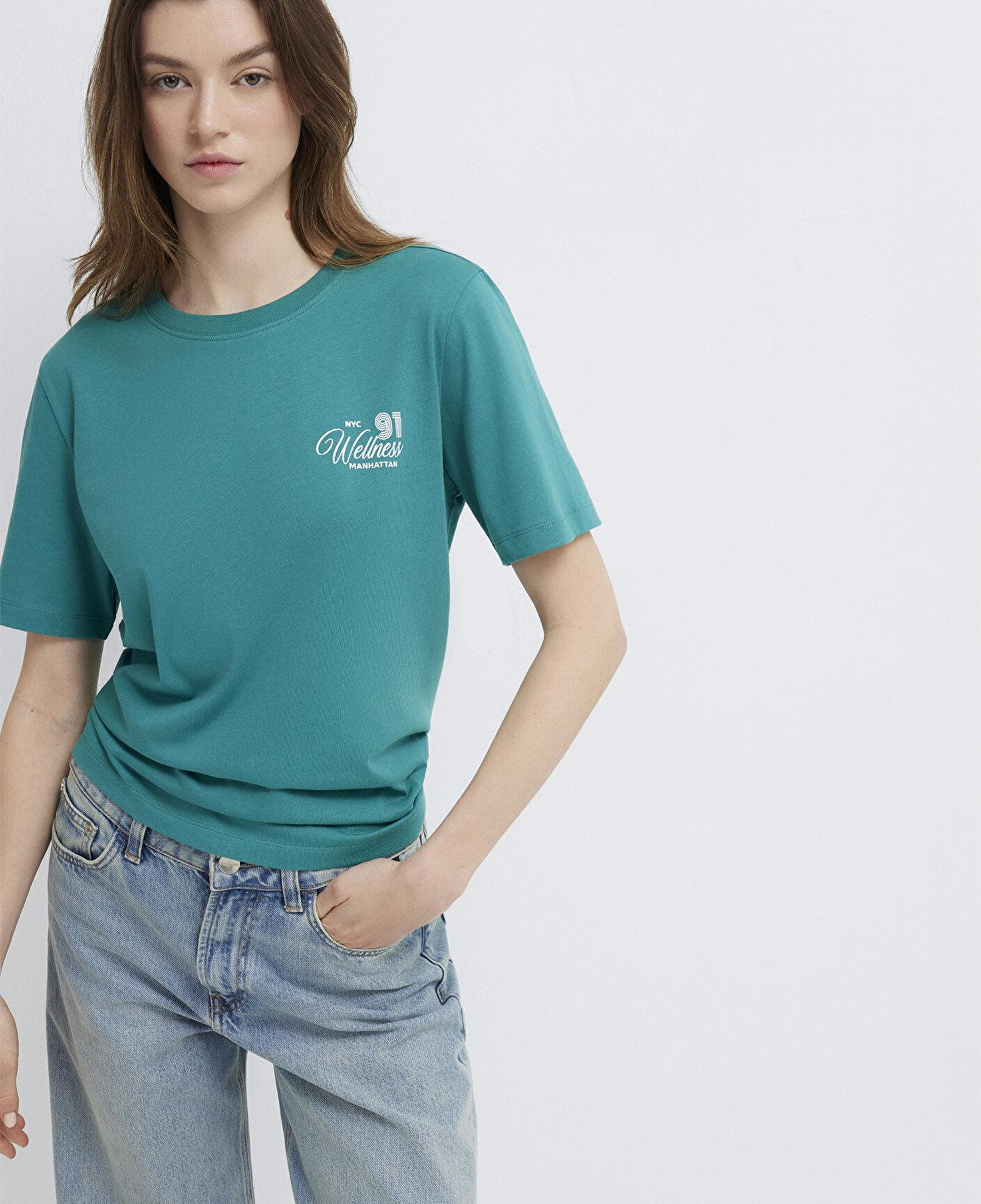 Mavi Slogan Baskılı Yeşil Tişört Regular Fit / Normal Kesim 1613908-71914