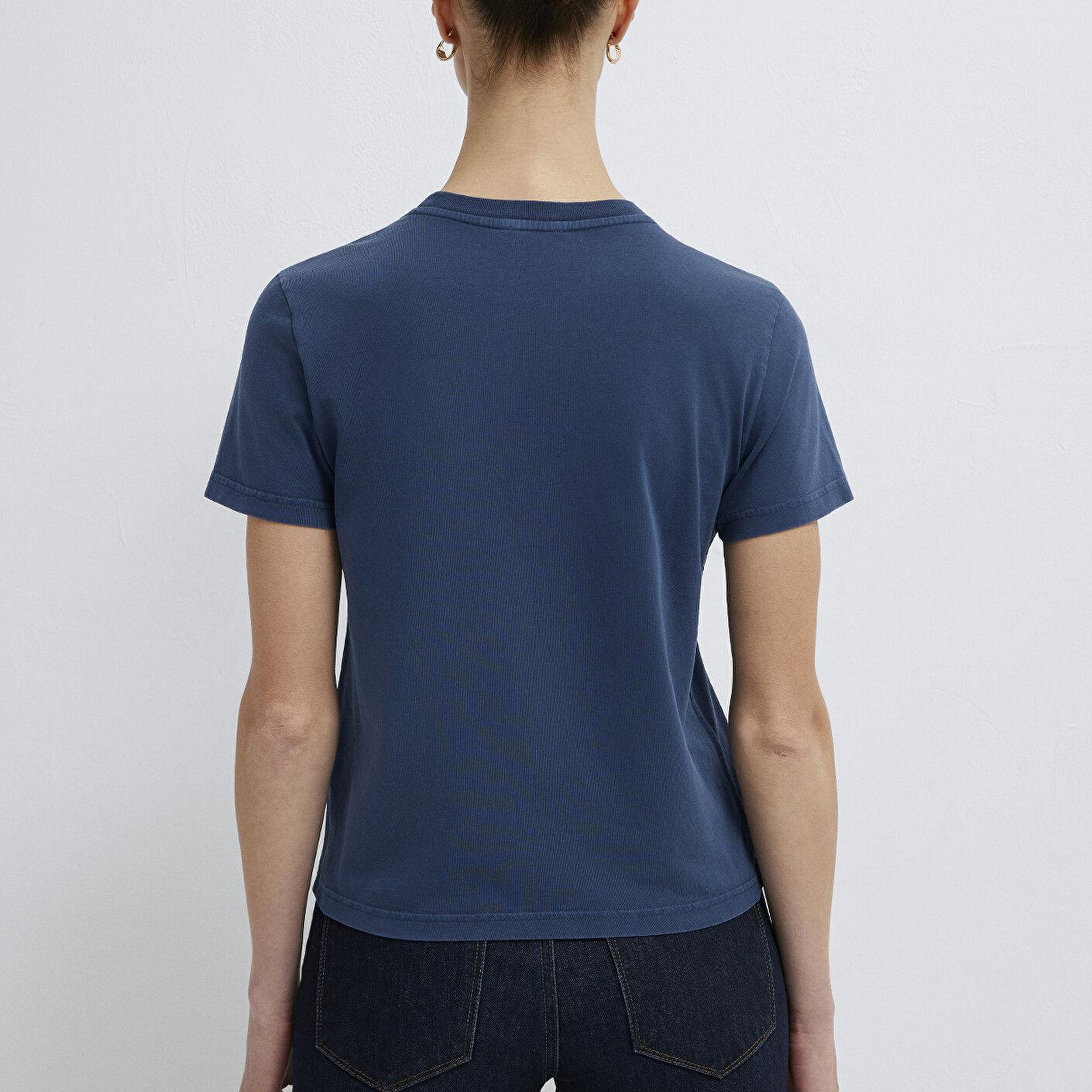 Mavi New York Baskılı Lacivert Tişört Slim Fit / Dar Kesim 1614315-70757