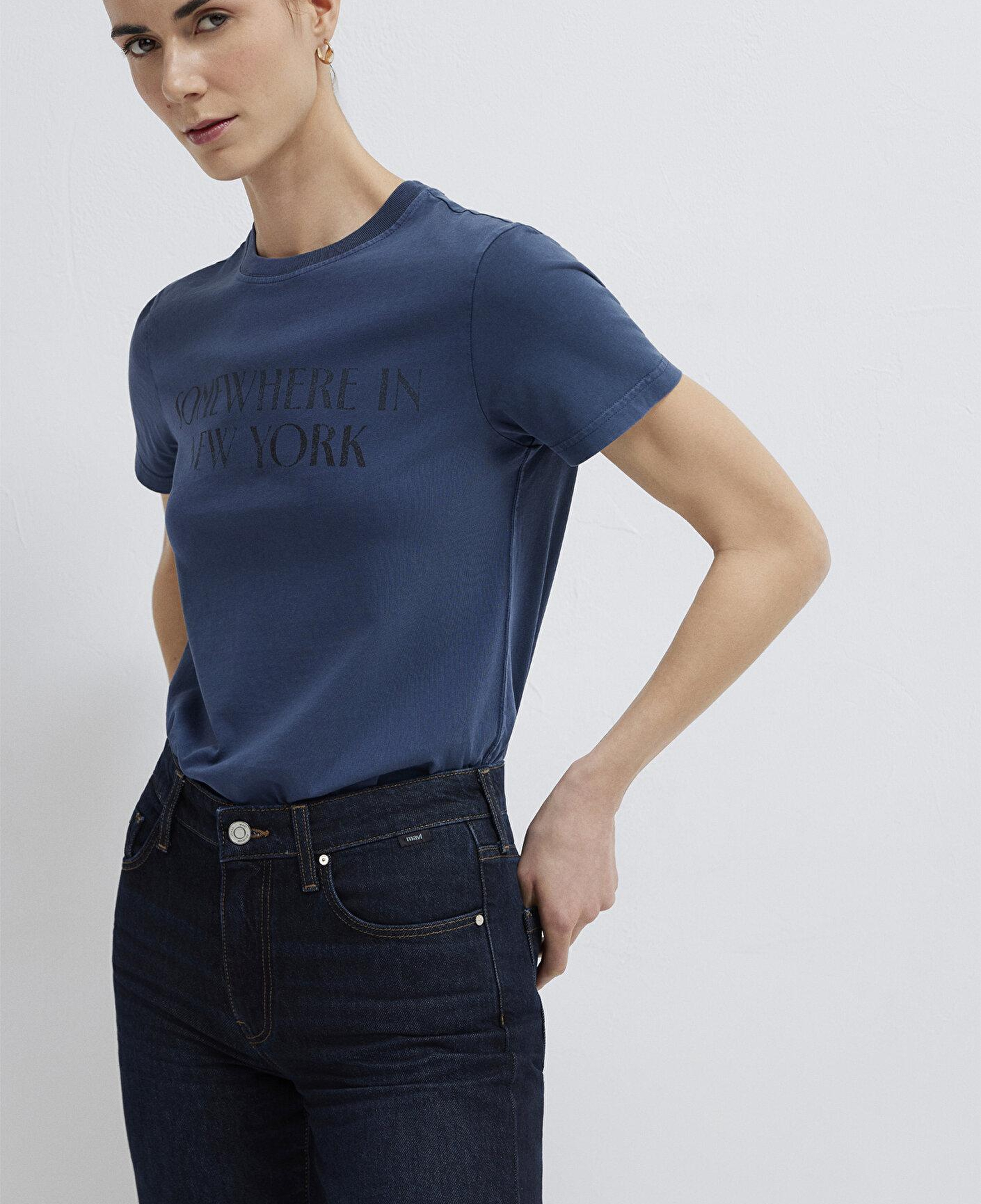 Mavi New York Baskılı Lacivert Tişört Slim Fit / Dar Kesim 1614315-70757