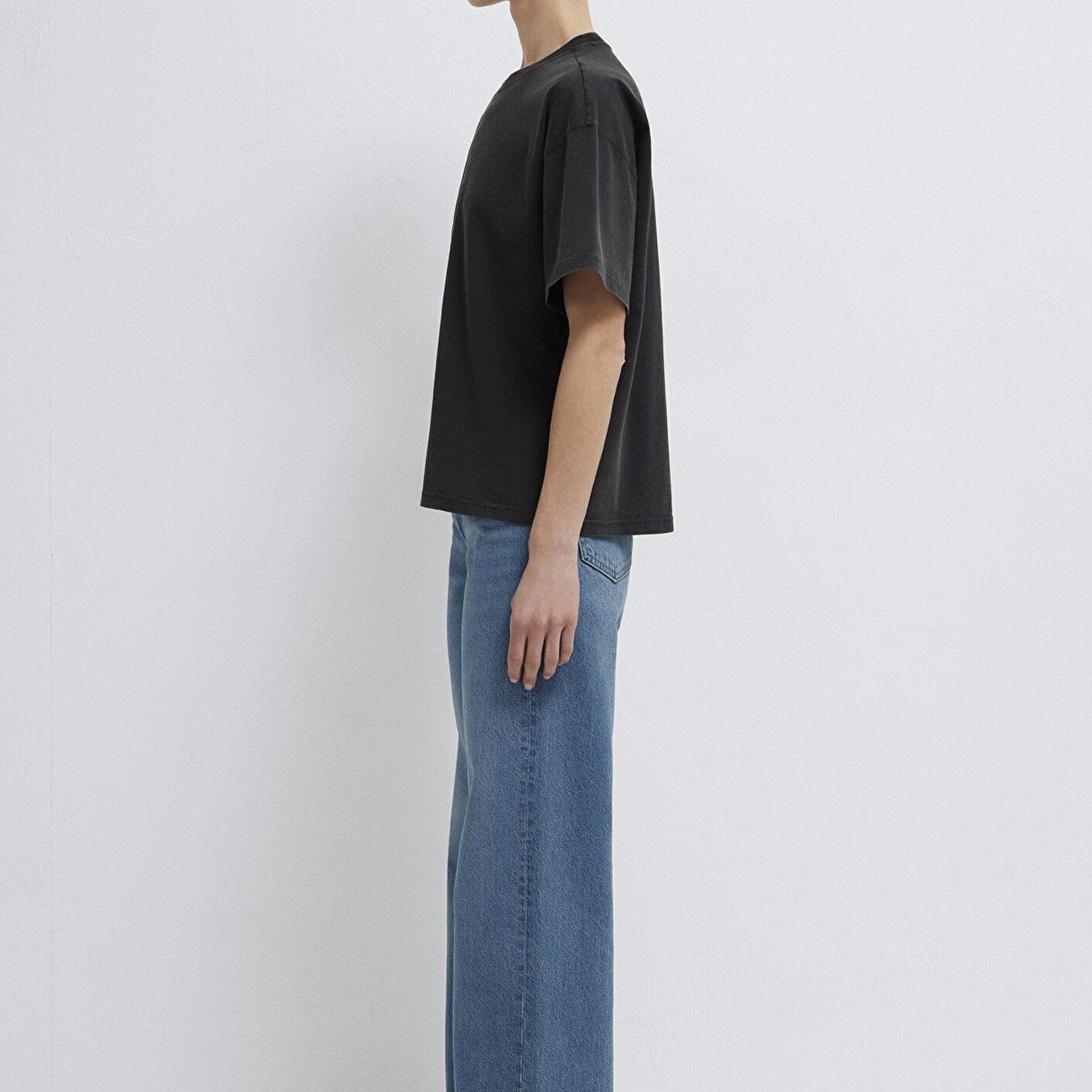 Mavi Antrasit Basic Tişört Loose Fit / Bol Rahat Kesim 1614313-70087
