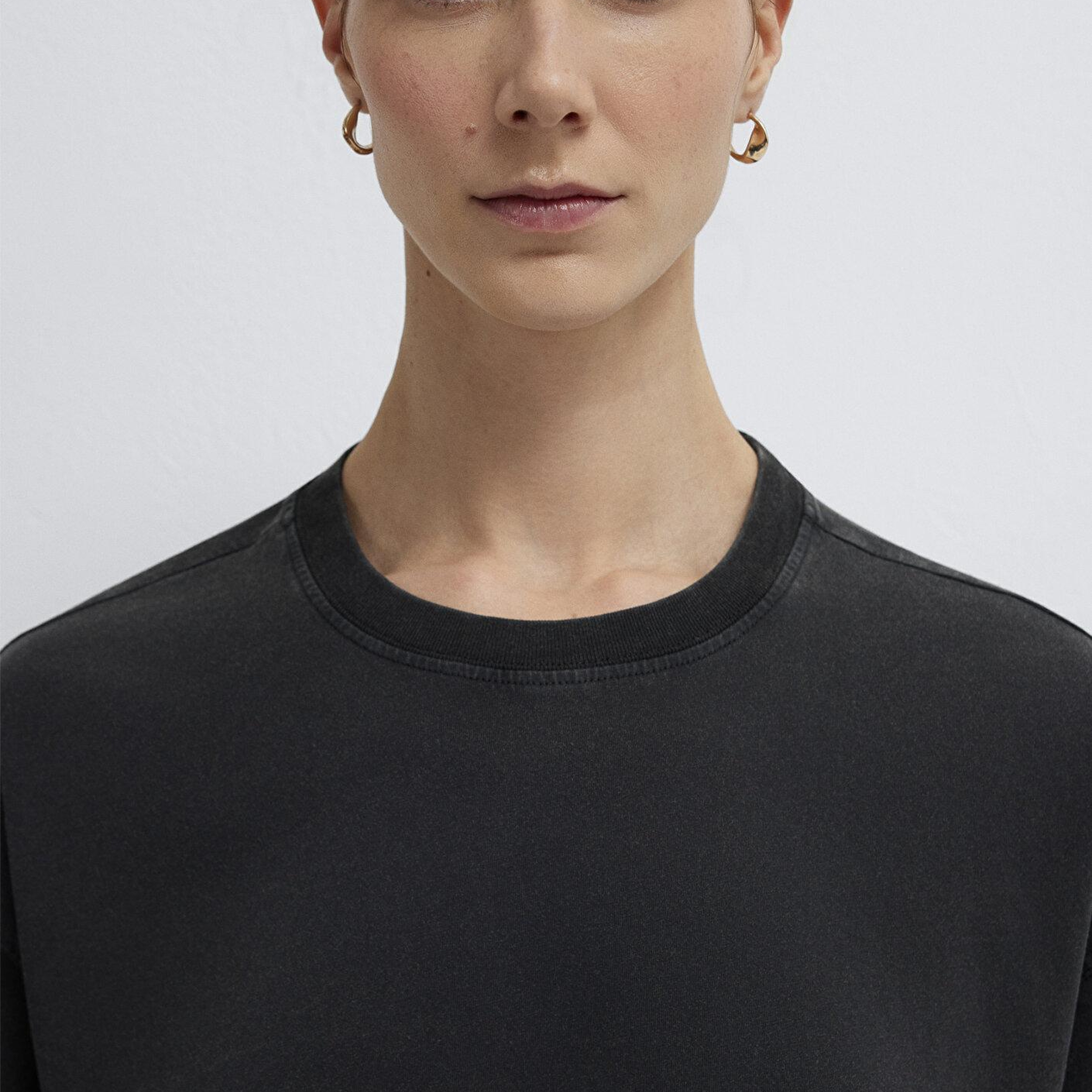 Mavi Antrasit Basic Tişört Loose Fit / Bol Rahat Kesim 1614313-70087