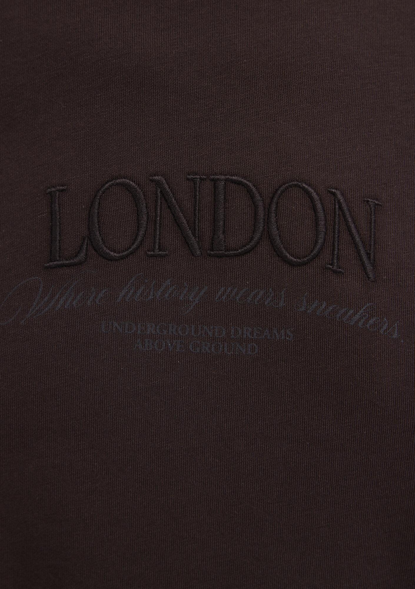 Mavi London Baskılı Kahverengi Tişört Slim Fit / Dar Kesim 1614261-70240