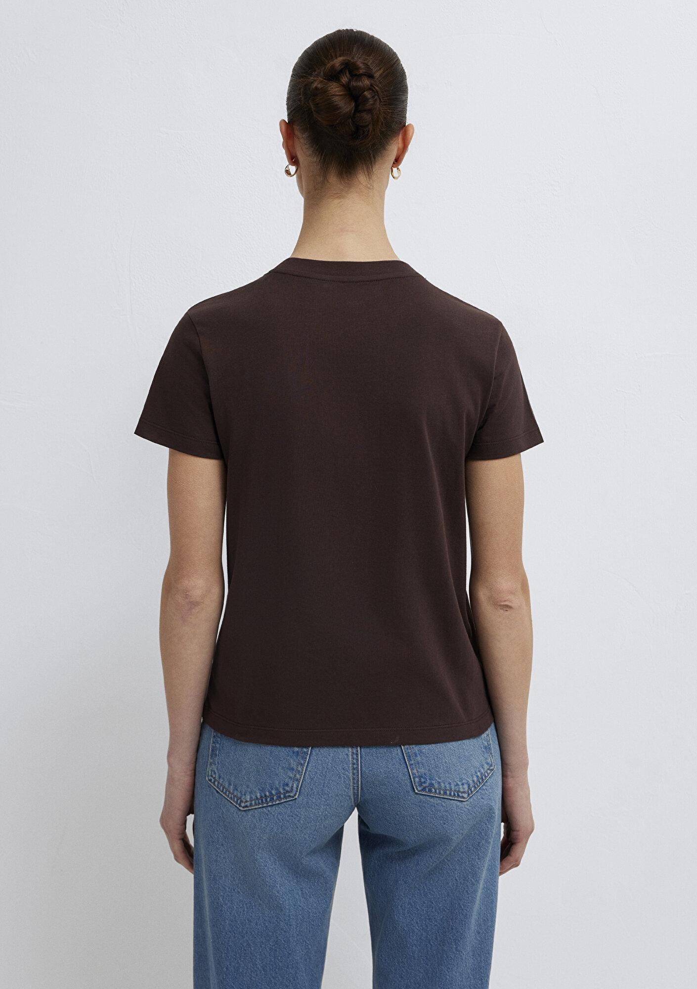Mavi London Baskılı Kahverengi Tişört Slim Fit / Dar Kesim 1614261-70240