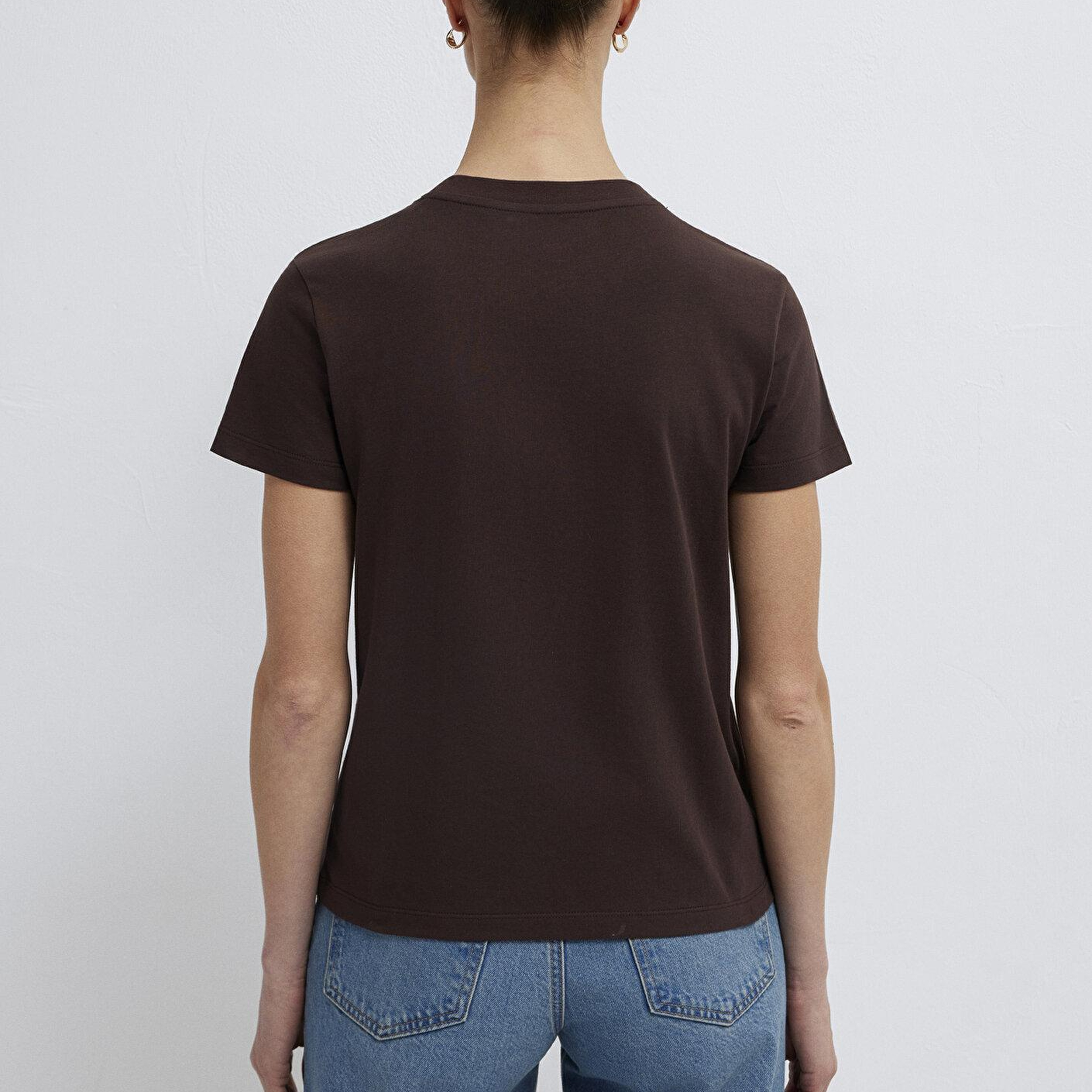 Mavi London Baskılı Kahverengi Tişört Slim Fit / Dar Kesim 1614261-70240