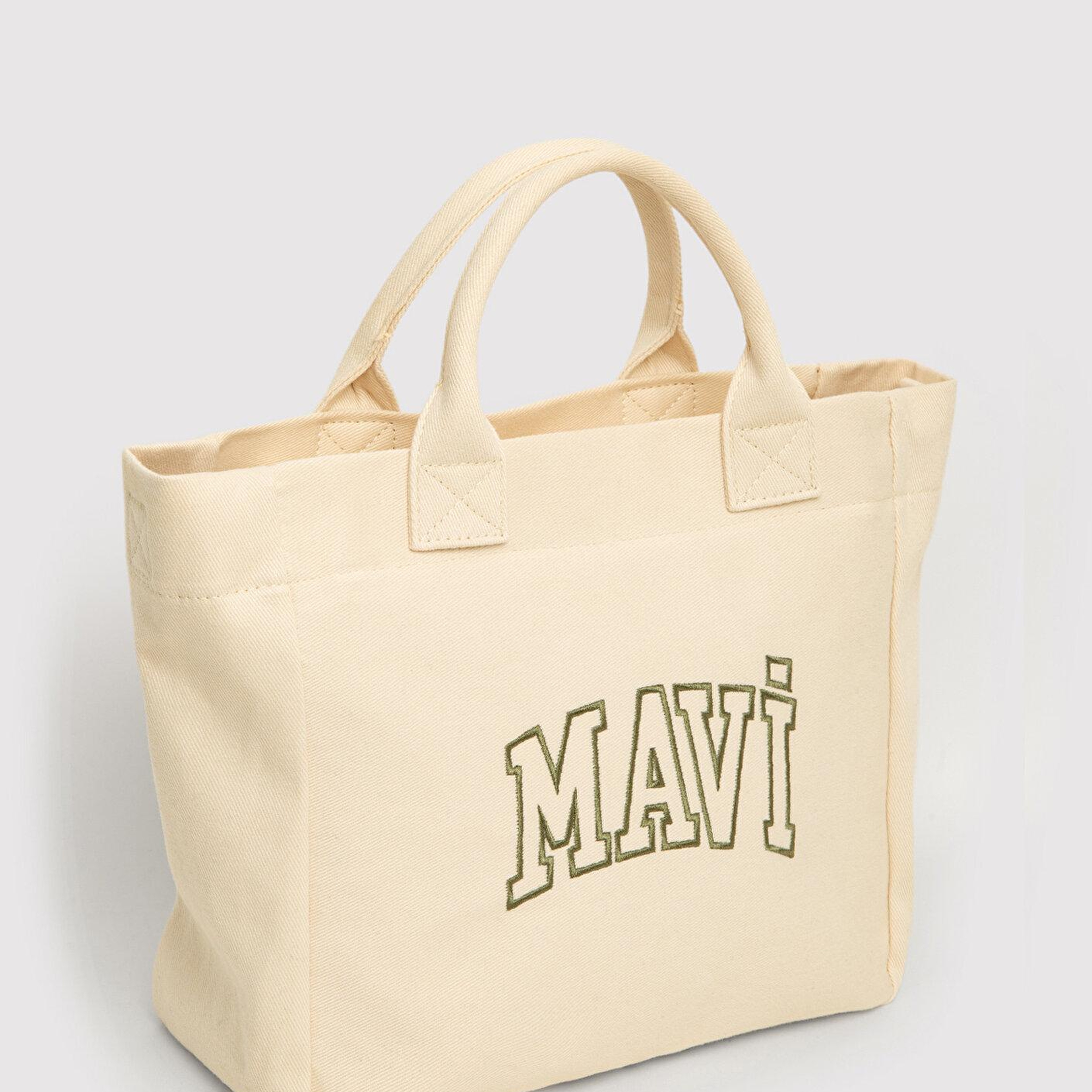 Mavi Mavi Logo Nakışlı Bej Omuz Çantası 1913955-28458