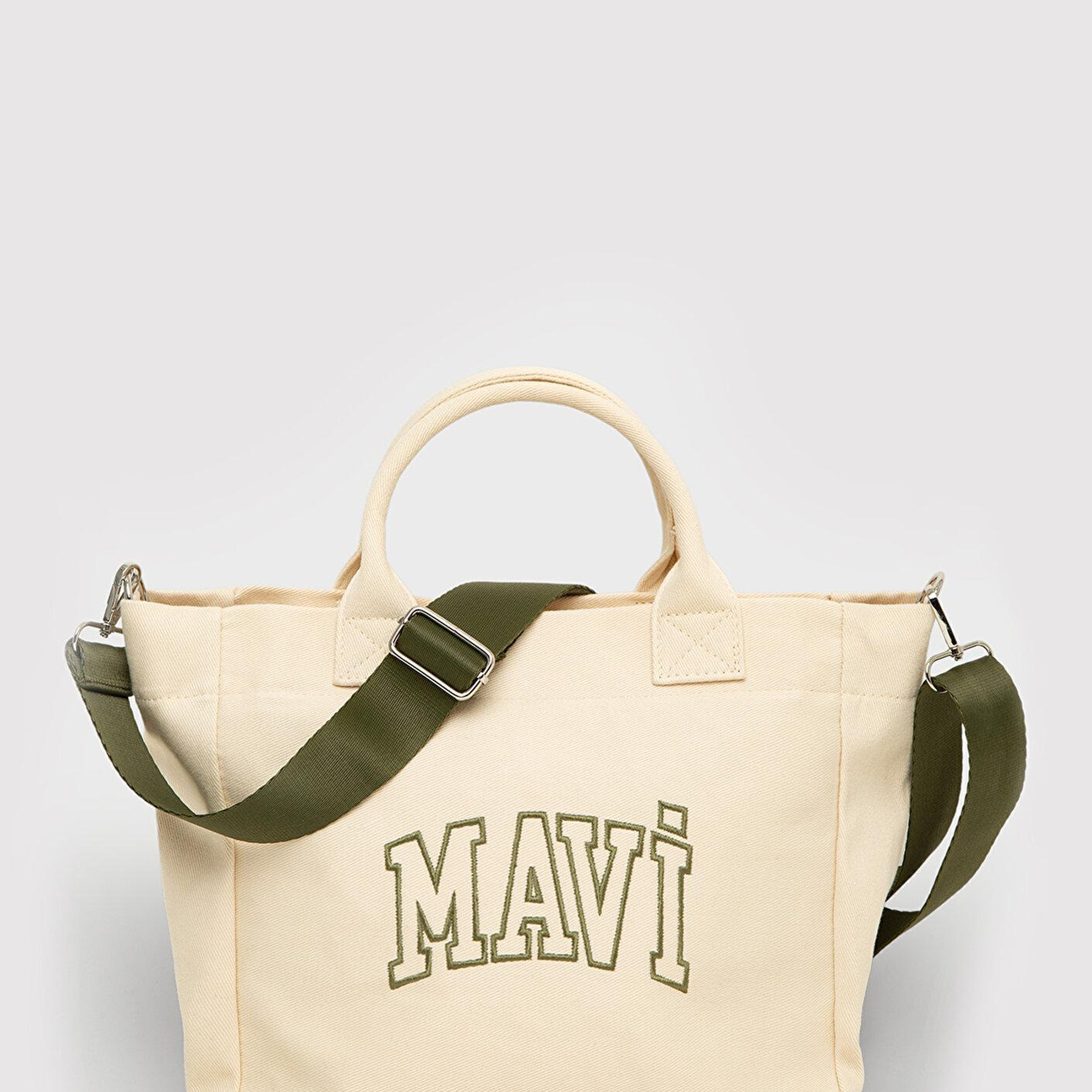 Mavi Mavi Logo Nakışlı Bej Omuz Çantası 1913955-28458