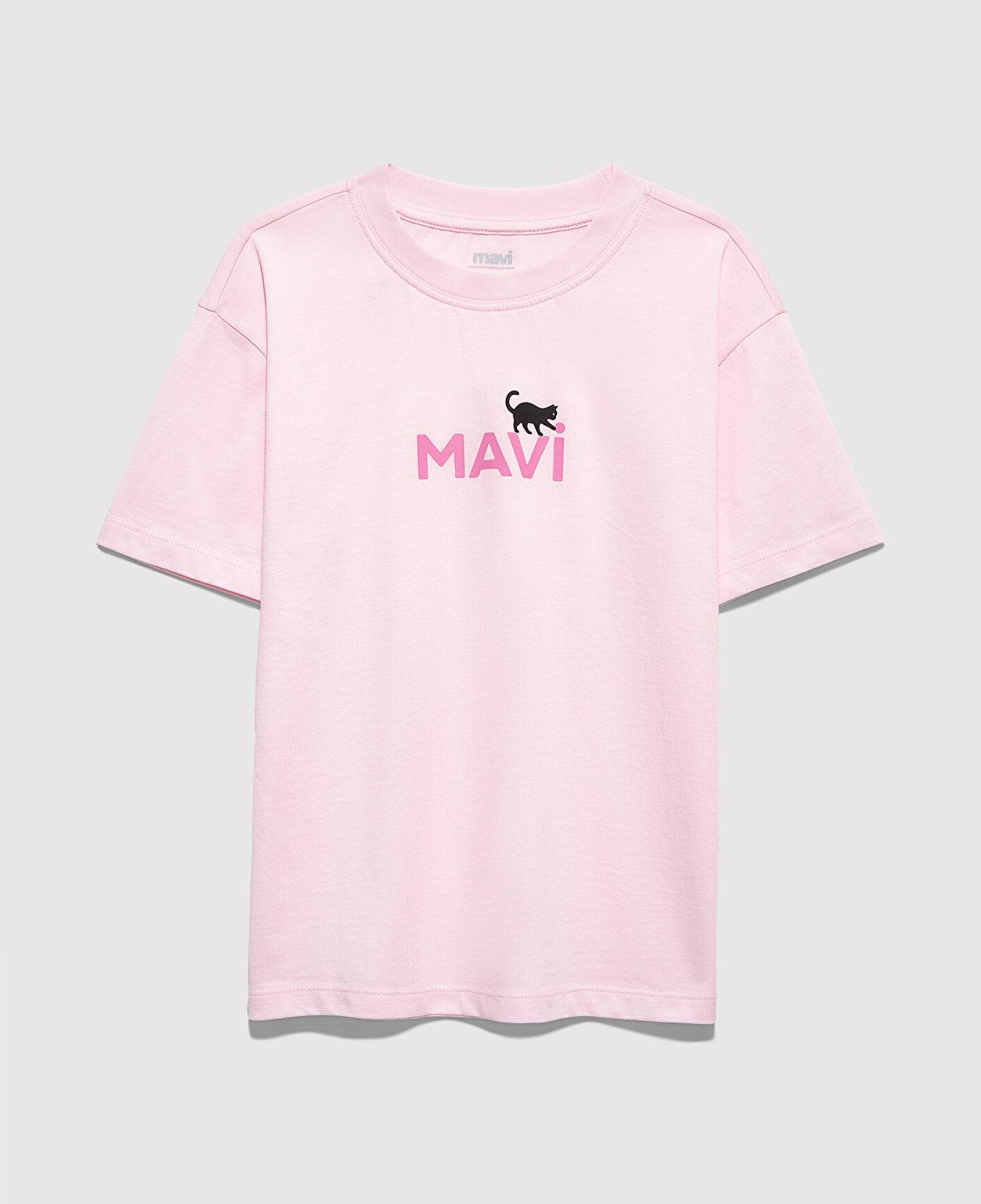 Mavi Mavi Baskılı Pembe Tişört Loose Fit / Bol Rahat Kesim 7610475-90773