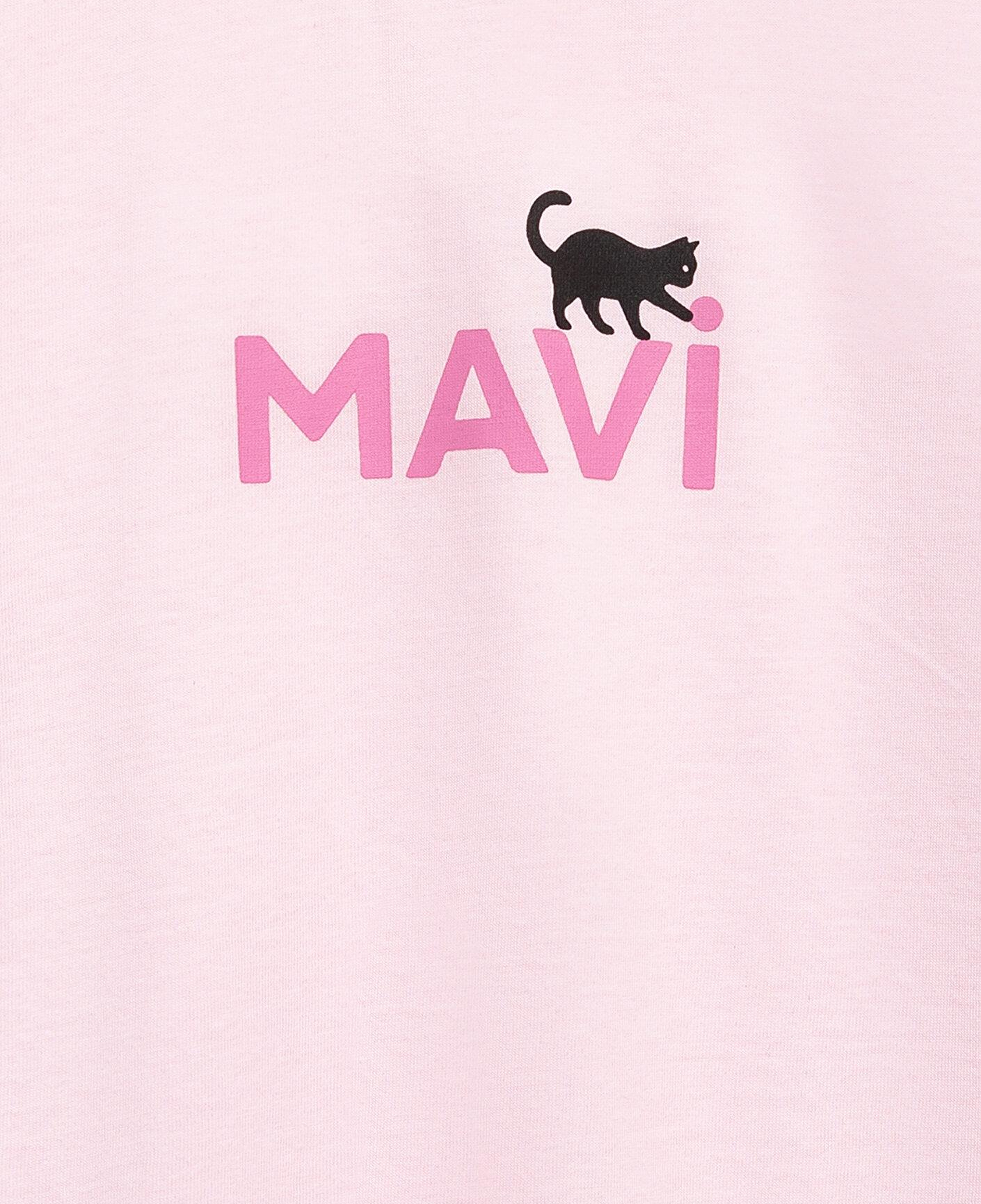 Mavi Mavi Baskılı Pembe Tişört Loose Fit / Bol Rahat Kesim 7610475-90773
