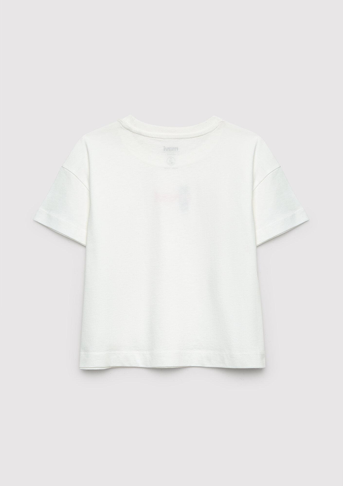 Mavi Mavi Baskılı Ekru Tişört Loose Fit / Bol Rahat Kesim 7610473-70057