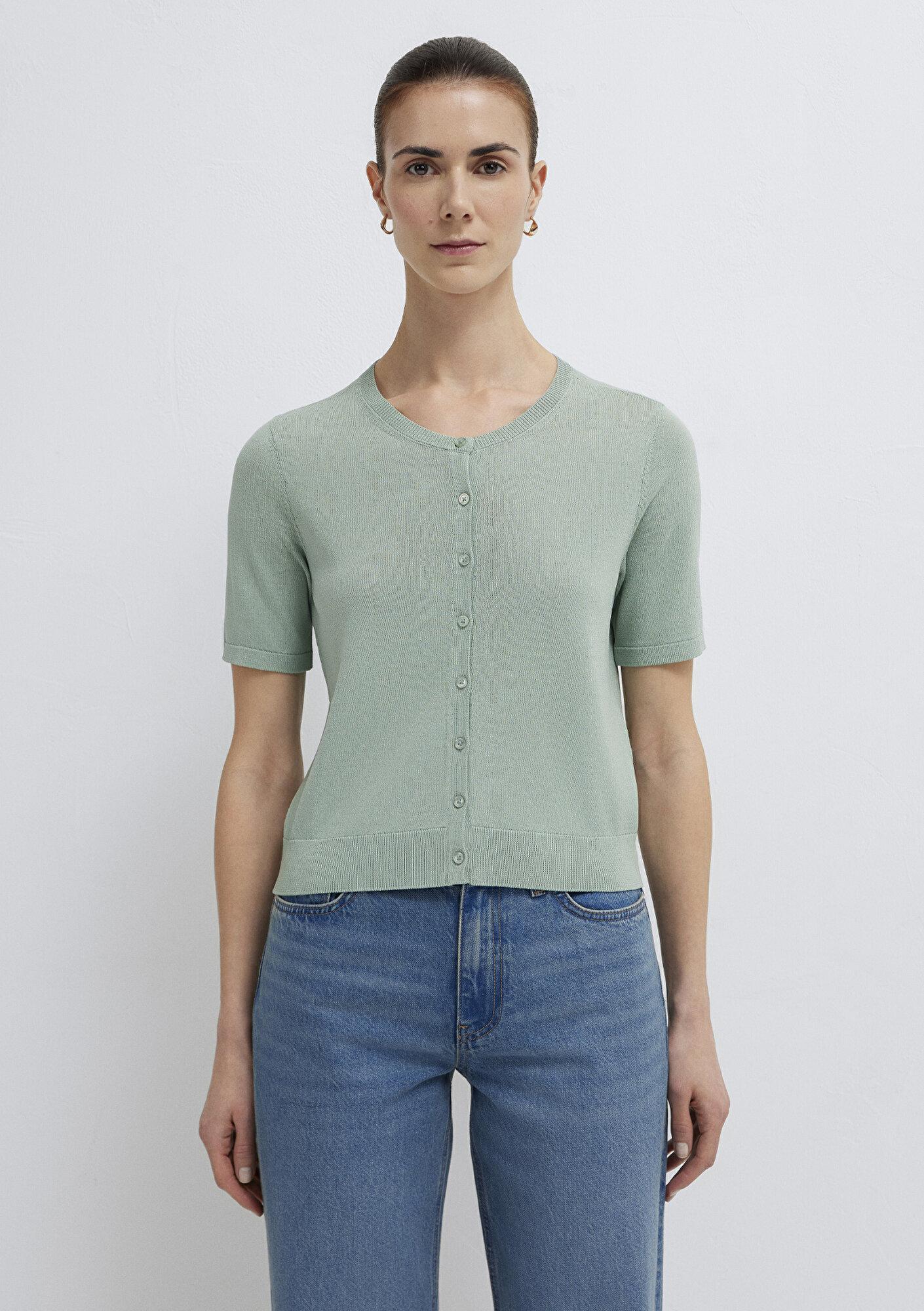 Mavi Yeşil Hırka Slim Fit / Dar Kesim 1710891-71455