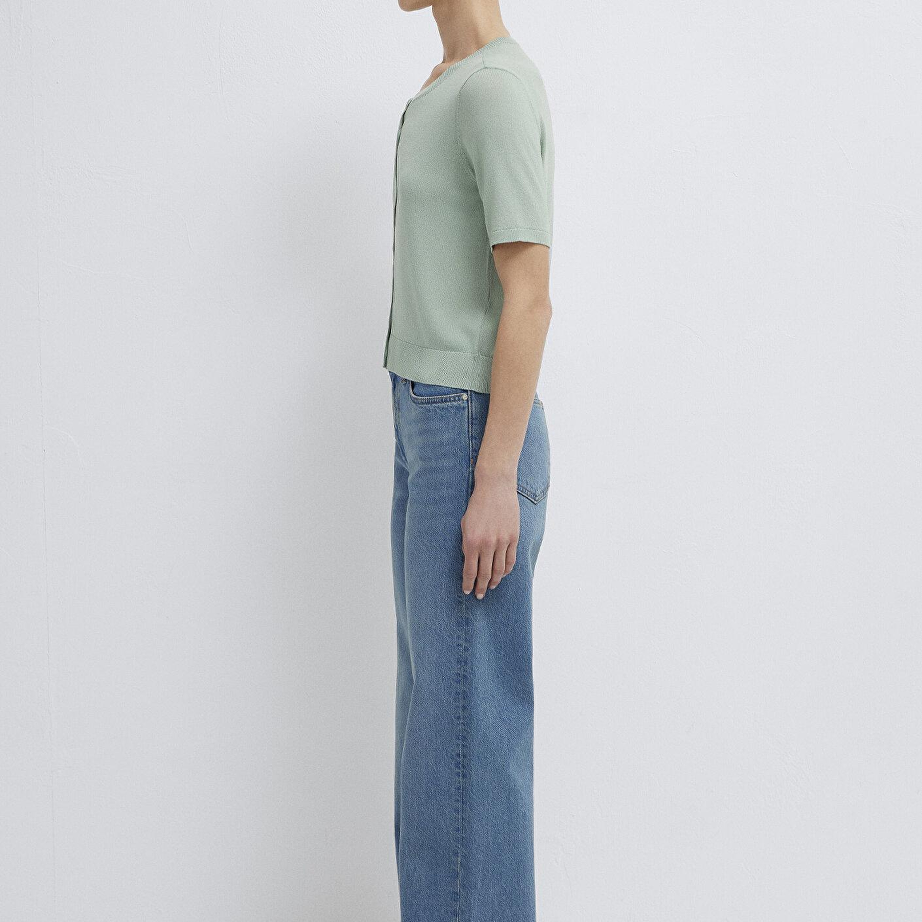 Mavi Yeşil Hırka Slim Fit / Dar Kesim 1710891-71455