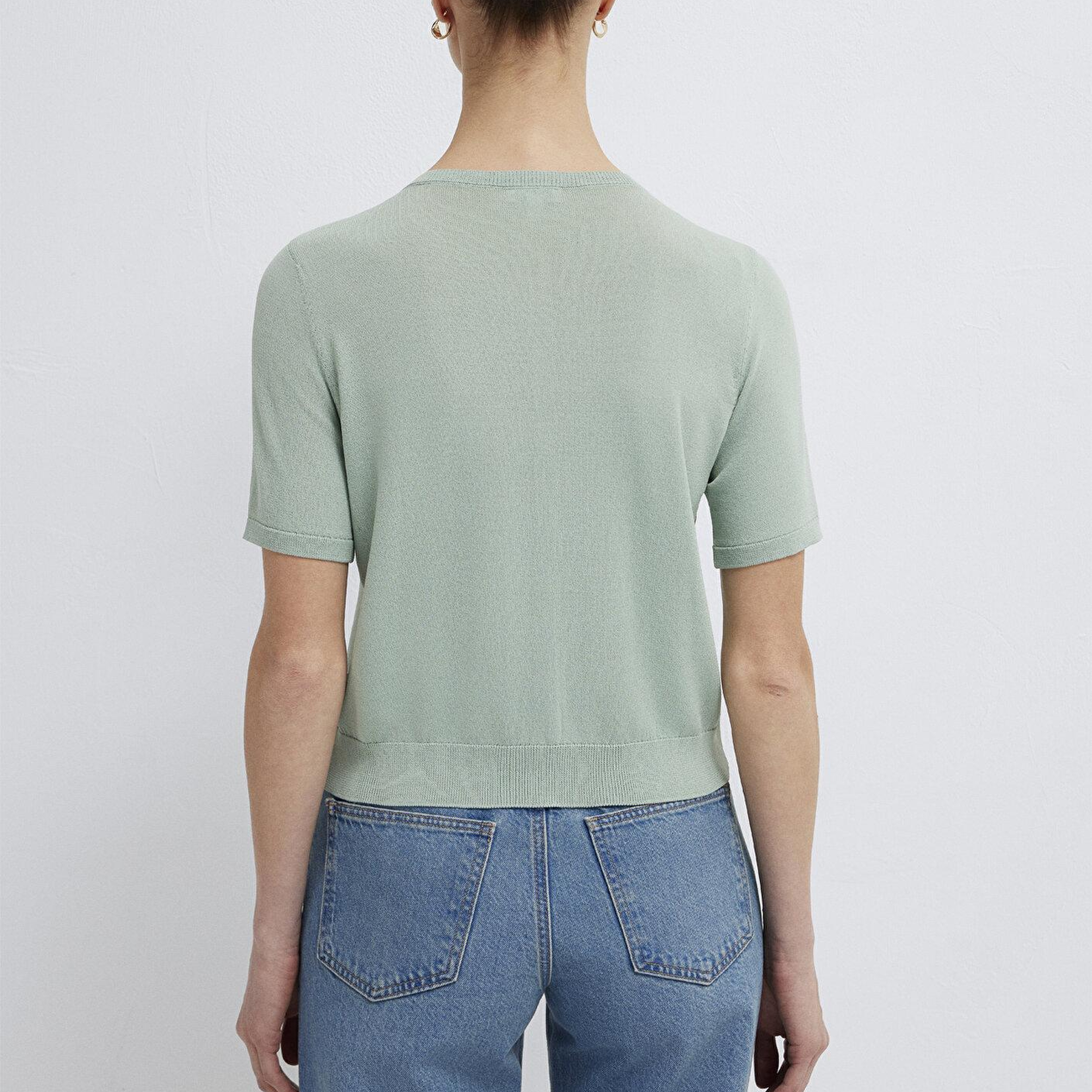 Mavi Yeşil Hırka Slim Fit / Dar Kesim 1710891-71455