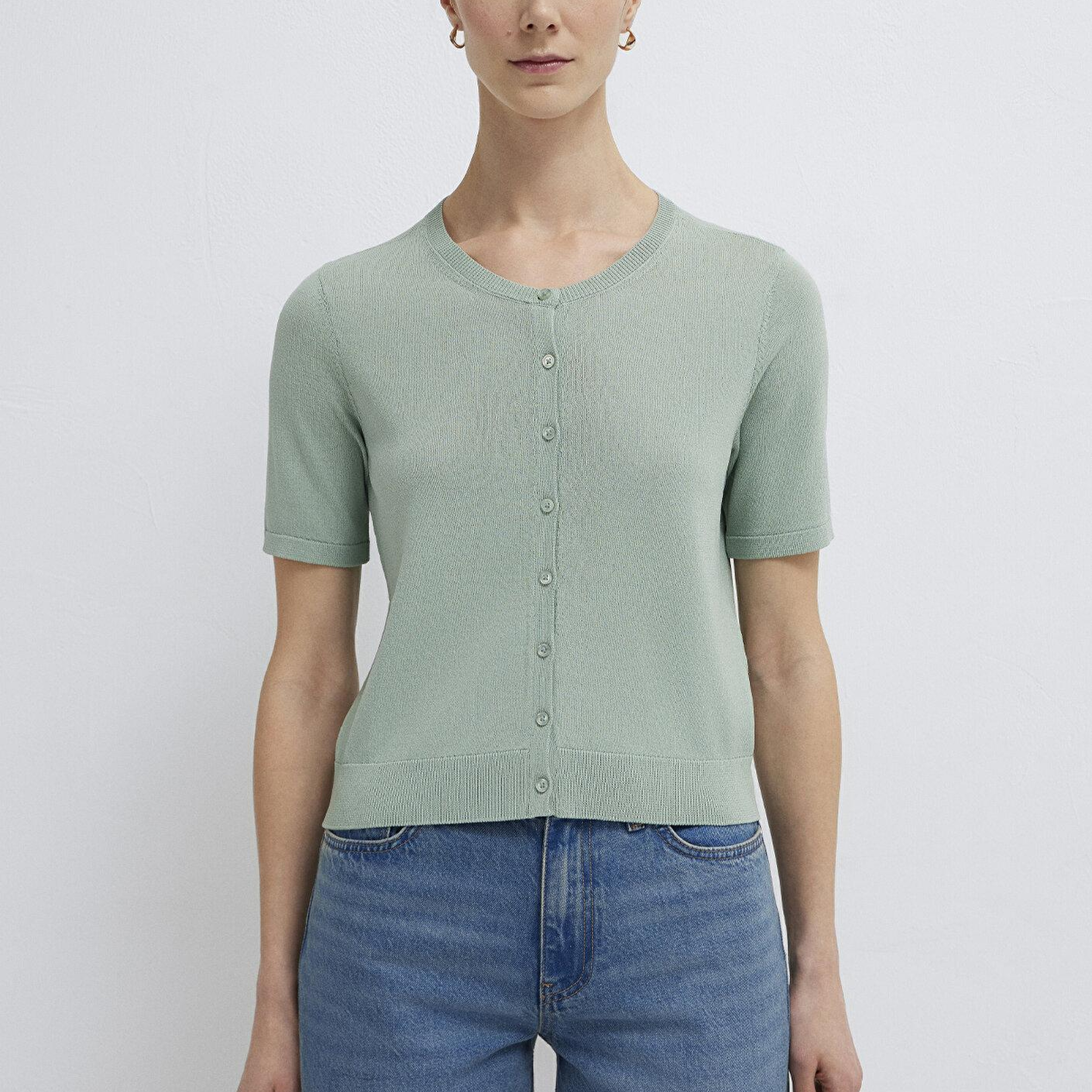 Mavi Yeşil Hırka Slim Fit / Dar Kesim 1710891-71455