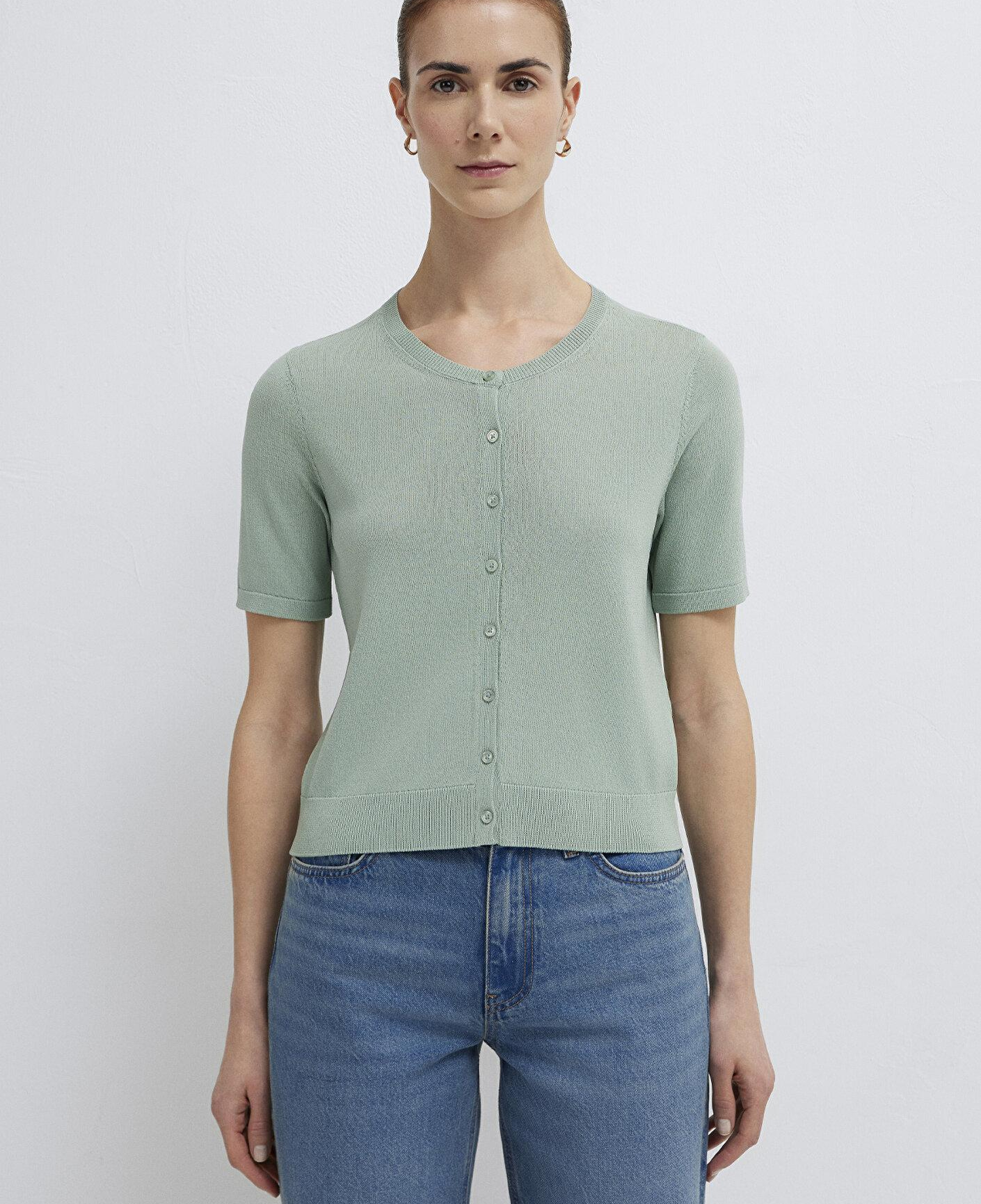 Mavi Yeşil Hırka Slim Fit / Dar Kesim 1710891-71455