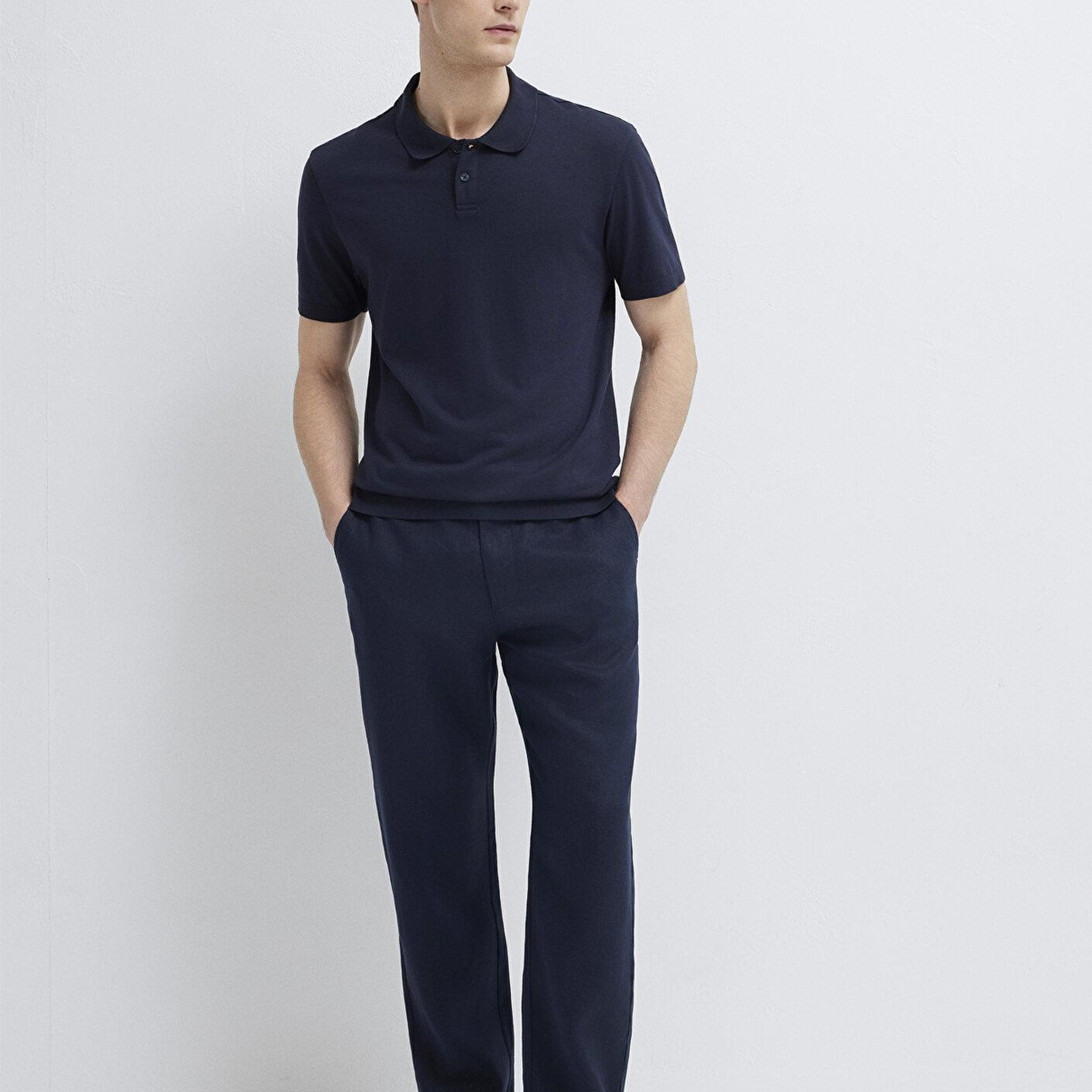 Mavi Lacivert Keten Pantolon 0010595-86623