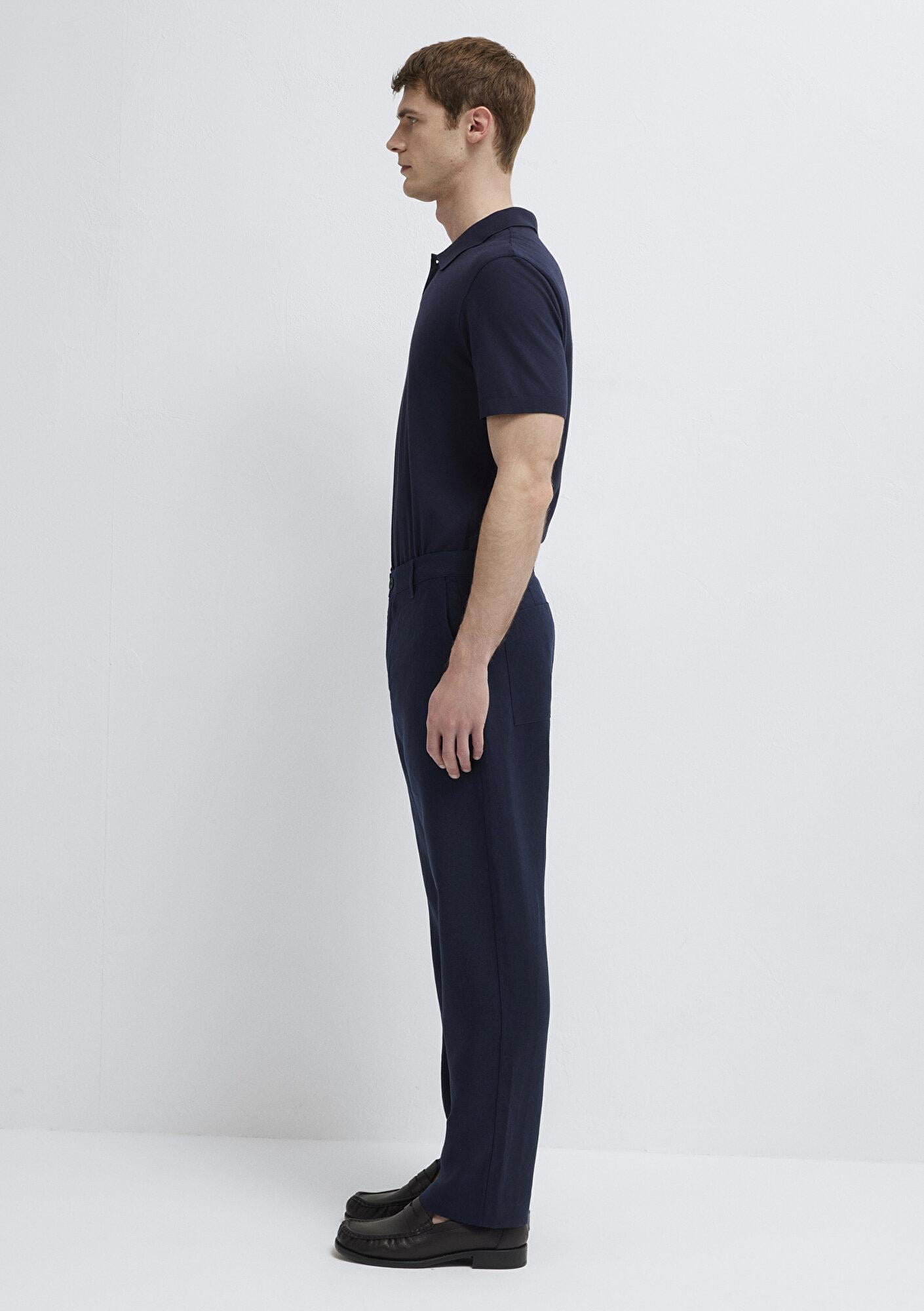 Mavi Lacivert Keten Pantolon 0010595-86623