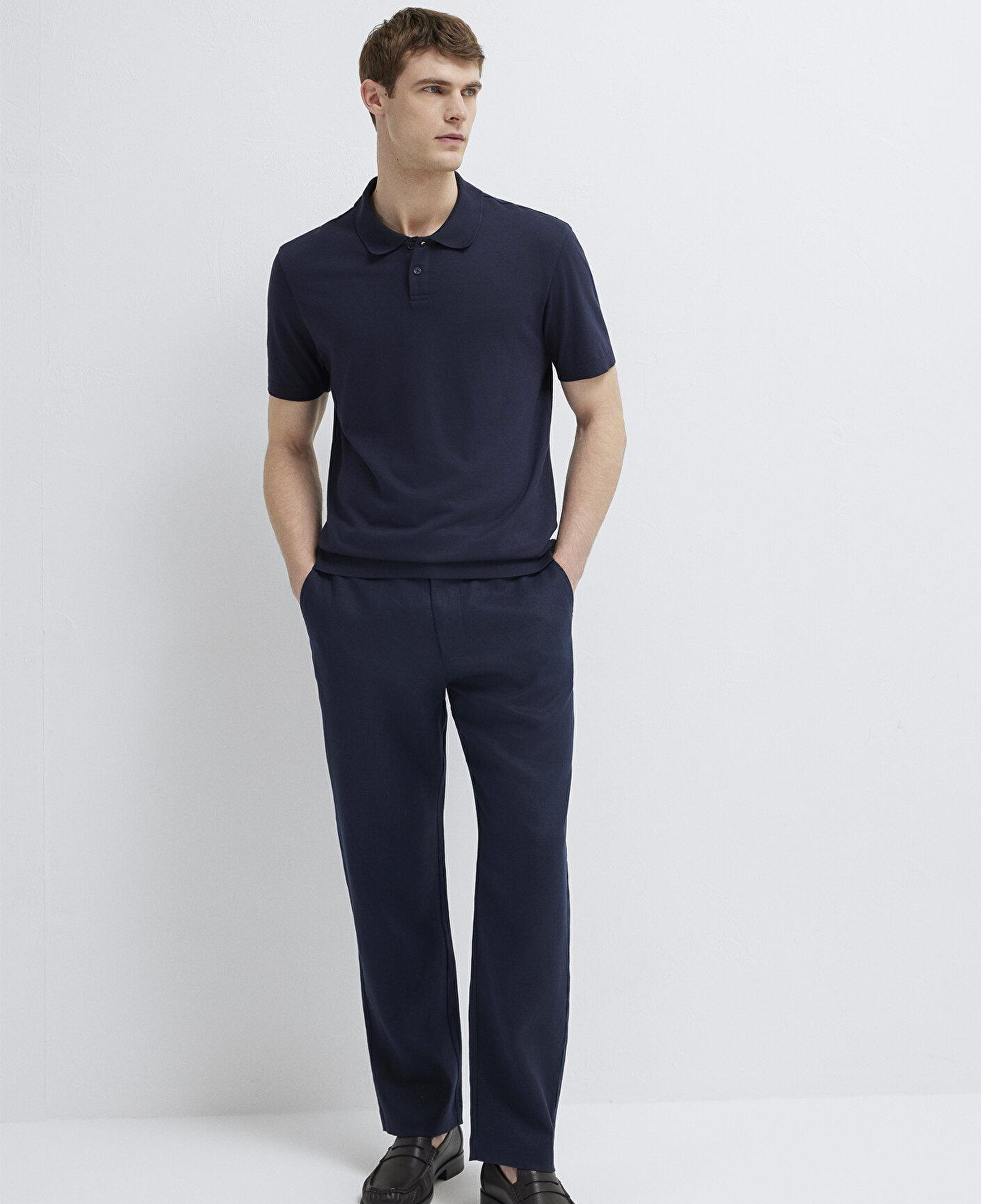Mavi Lacivert Keten Pantolon 0010595-86623